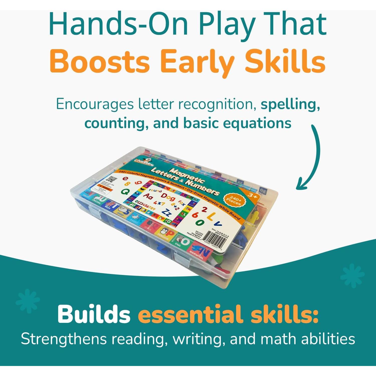 Juego de Letras y Números Magnéticos Channie 240 Piezas