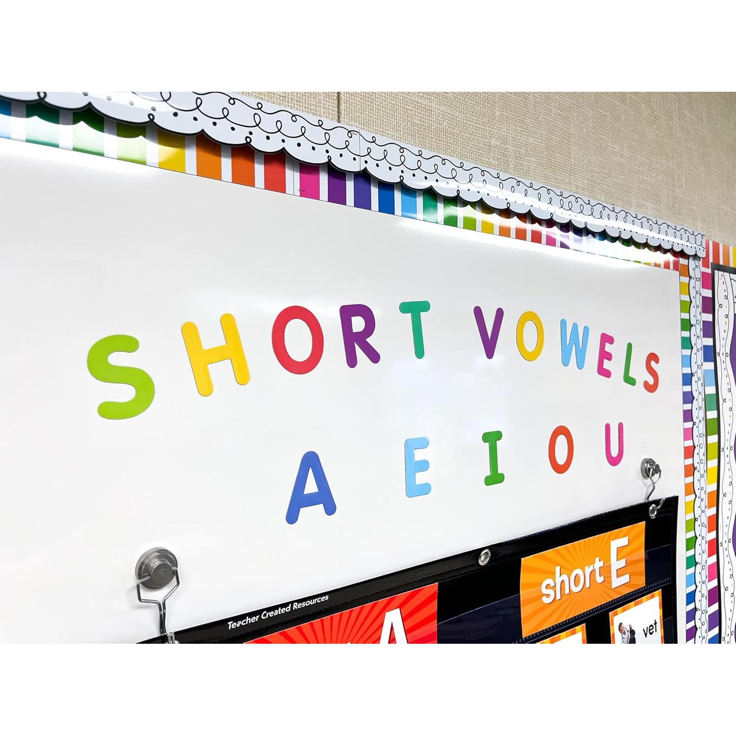 Letras Magnéticas Coloridas Recursos Creados por el Maestro 87 Piezas