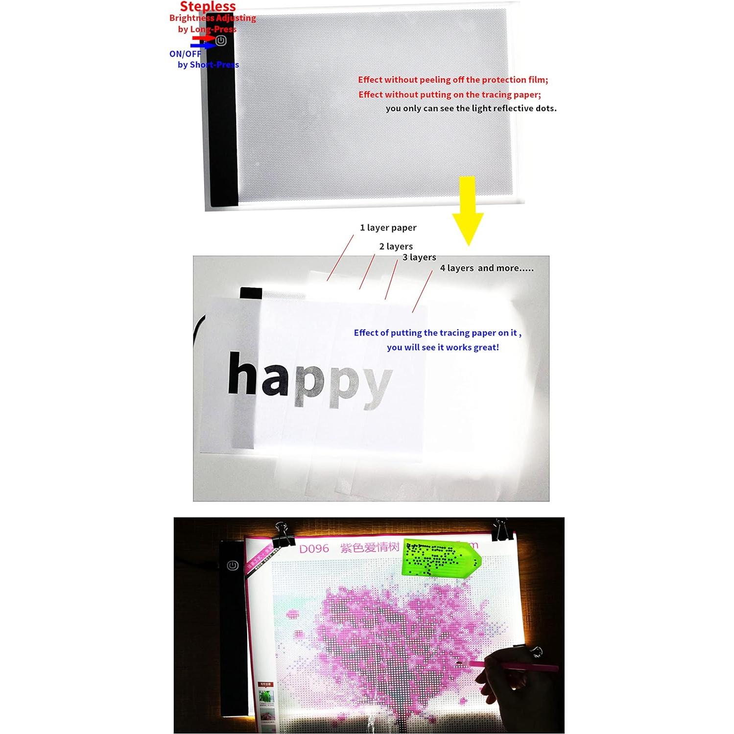 Caja de Luz LED A4 Portátil Fanglingtech Dimmable USB