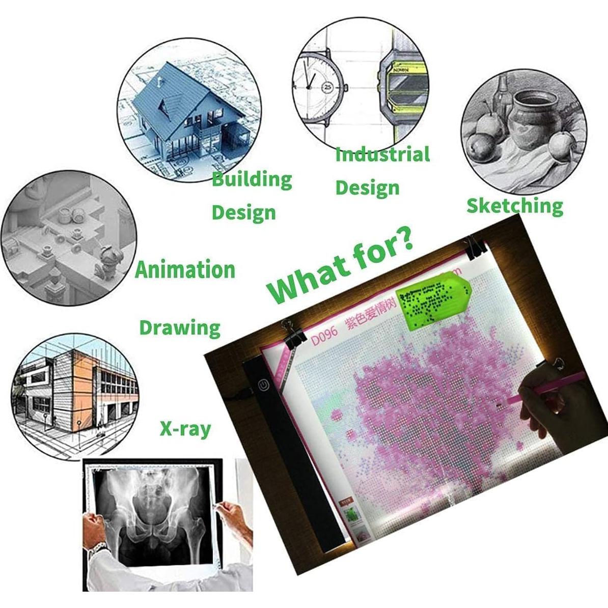 Caja de Luz LED A4 Portátil Fanglingtech Dimmable USB
