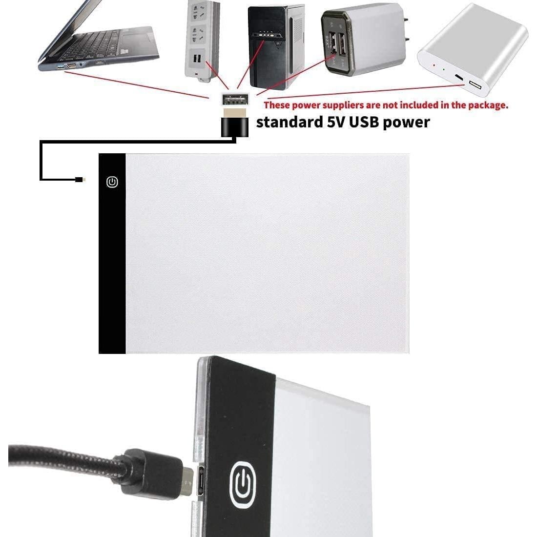 Caja de Luz LED A4 Portátil Fanglingtech Dimmable USB