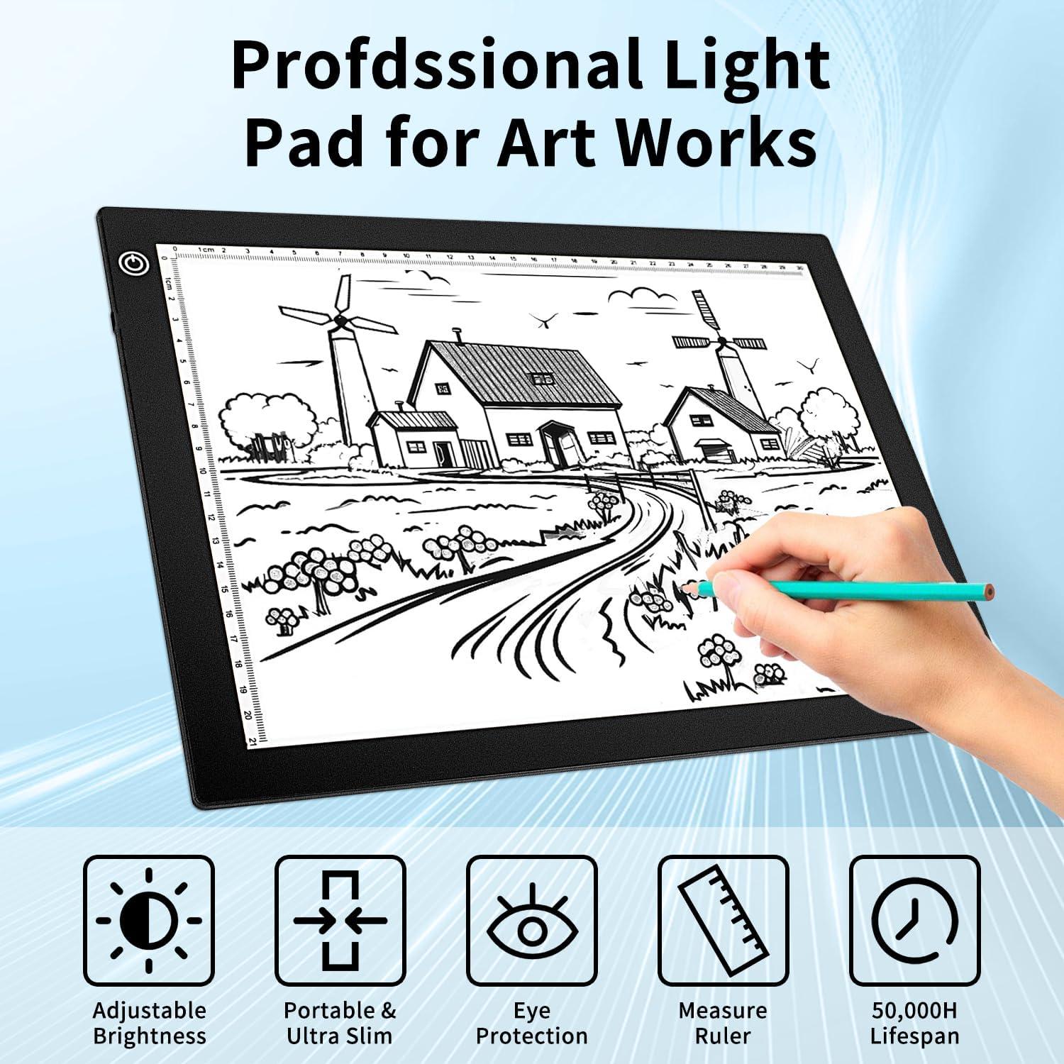 Mesa de Luz Portátil Tiktecklab KBT-A4G 9x12" LED Ajustable