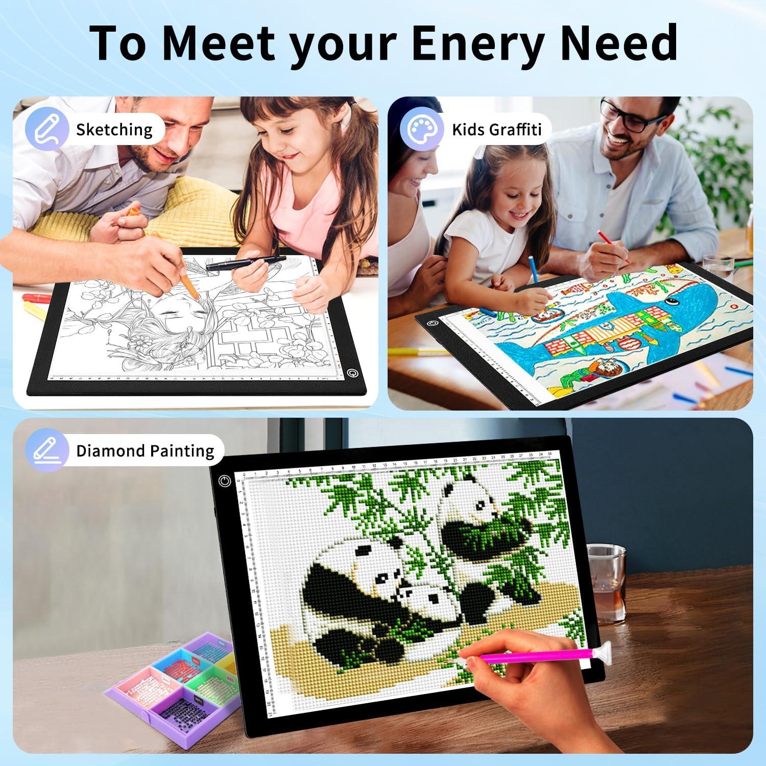 Mesa de Luz Portátil Tiktecklab KBT-A4G 9x12" LED Ajustable