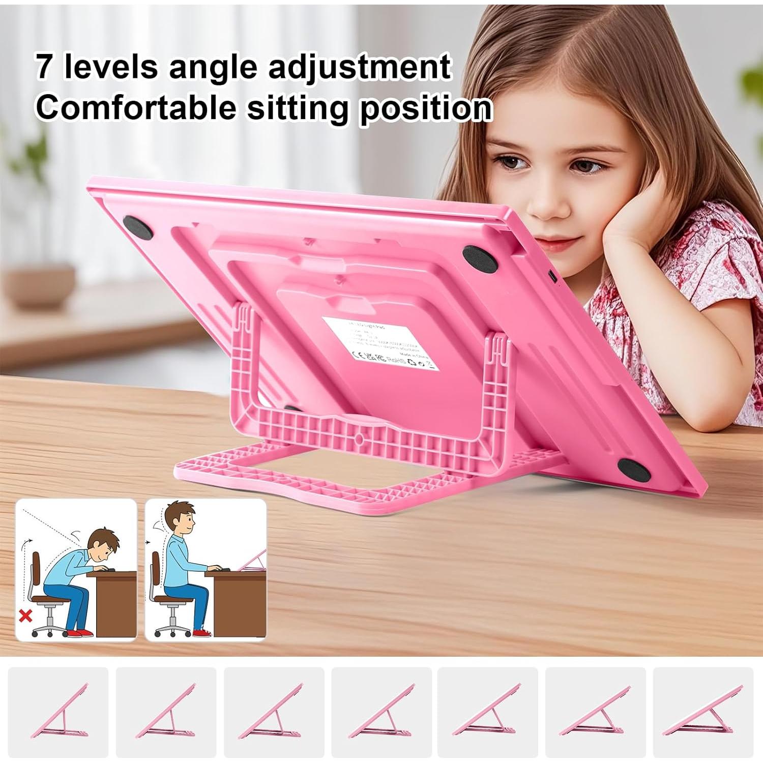 Tableta de Luz Recargable XVV A4 Rosa con 3 Modos de Color