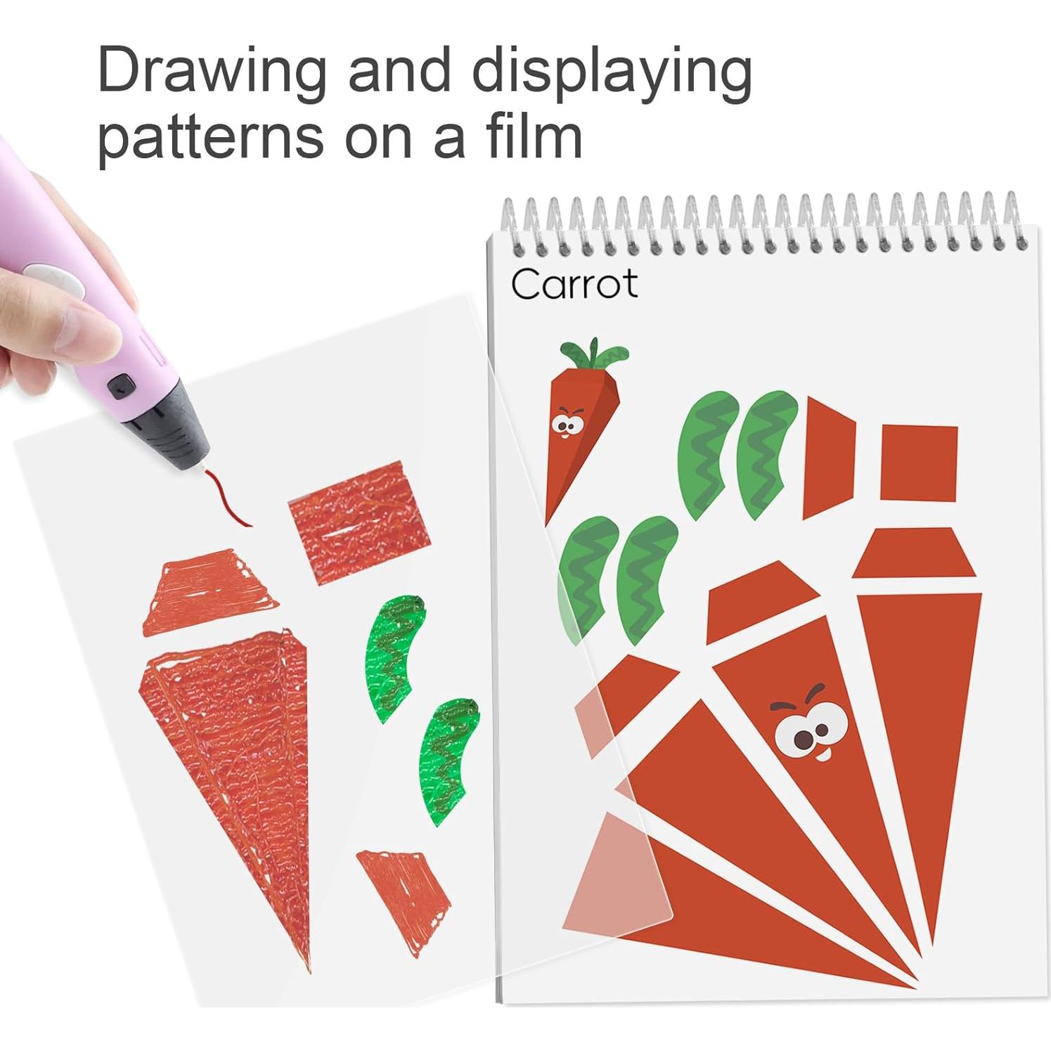 20 Piezas Alfombrilla Transparente para Pluma 3D CKMOREL 20x14cm