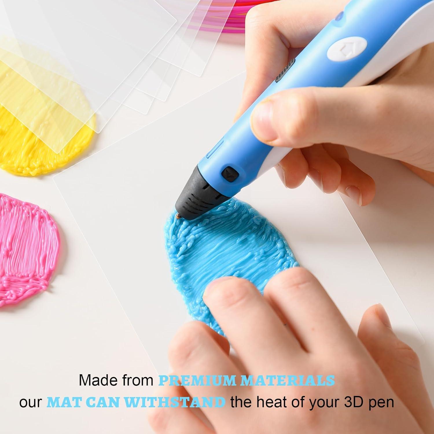 20 Piezas Alfombrilla Transparente para Pluma 3D CKMOREL 20x14cm