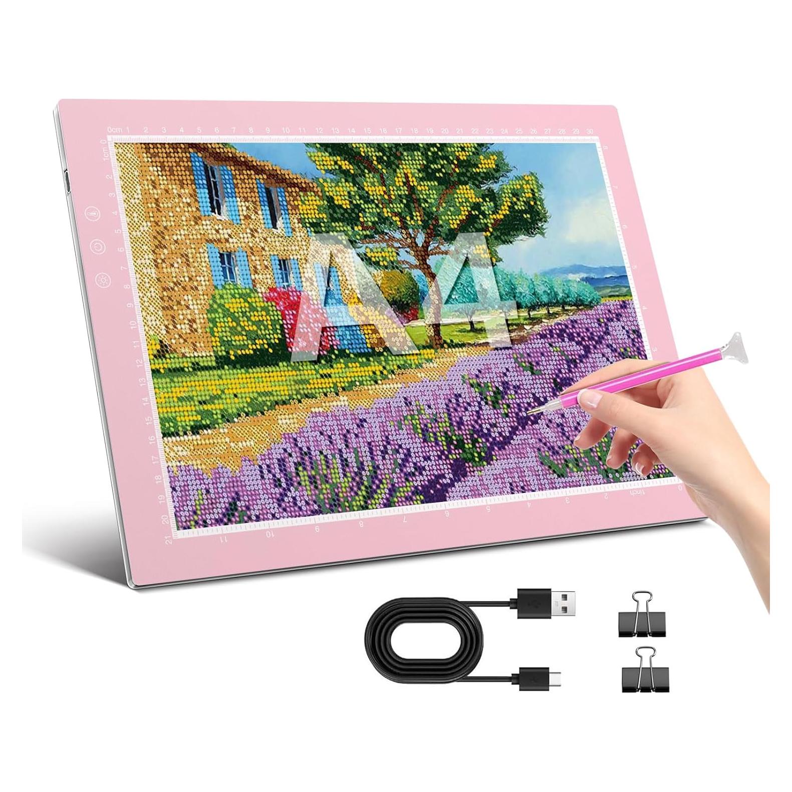 Caja de Luz ZEXALIGHT A4 Rosa con 8 Niveles y 3 Modos