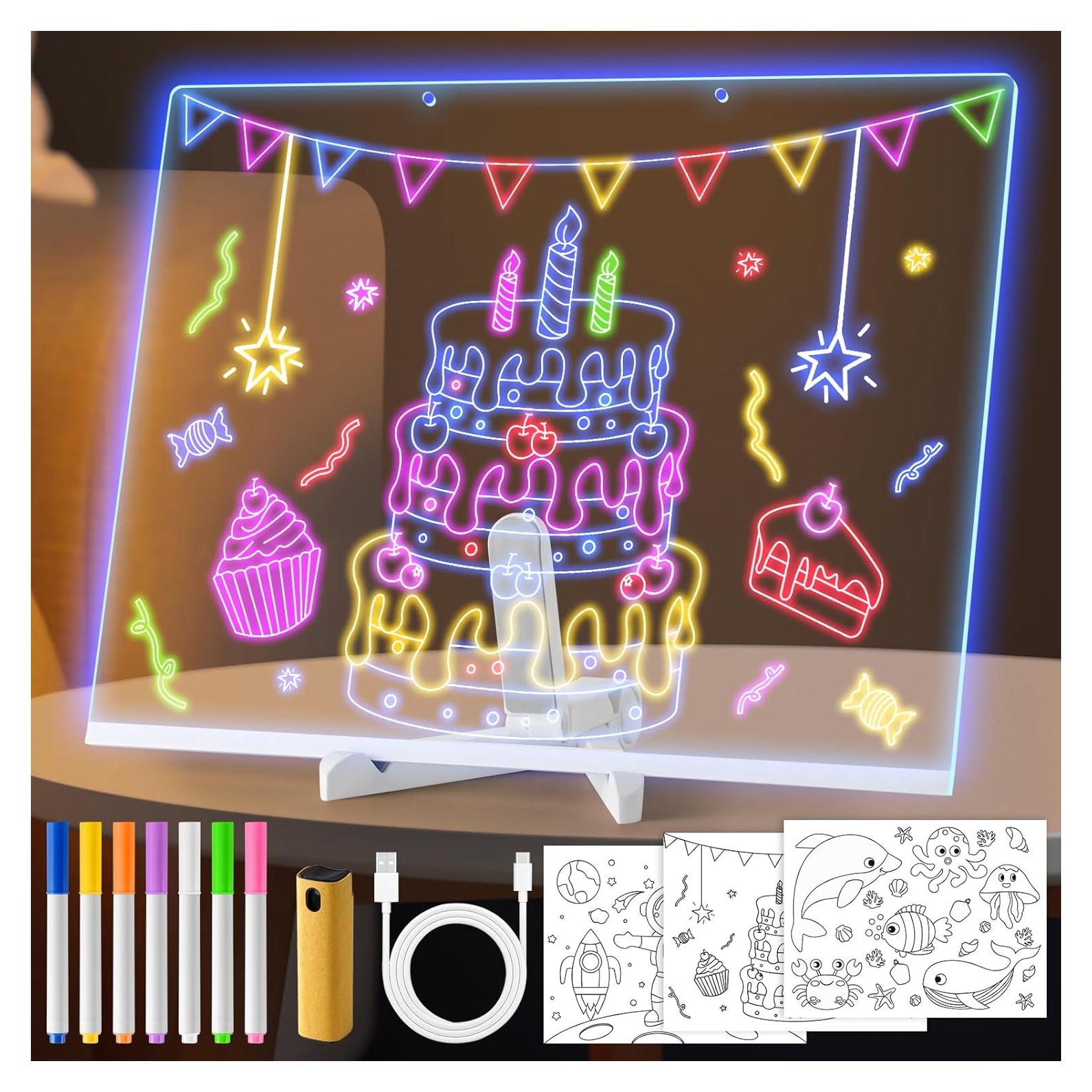 Tablero de Dibujo LED VinTS 40x30cm 7 Colores 3 Modos