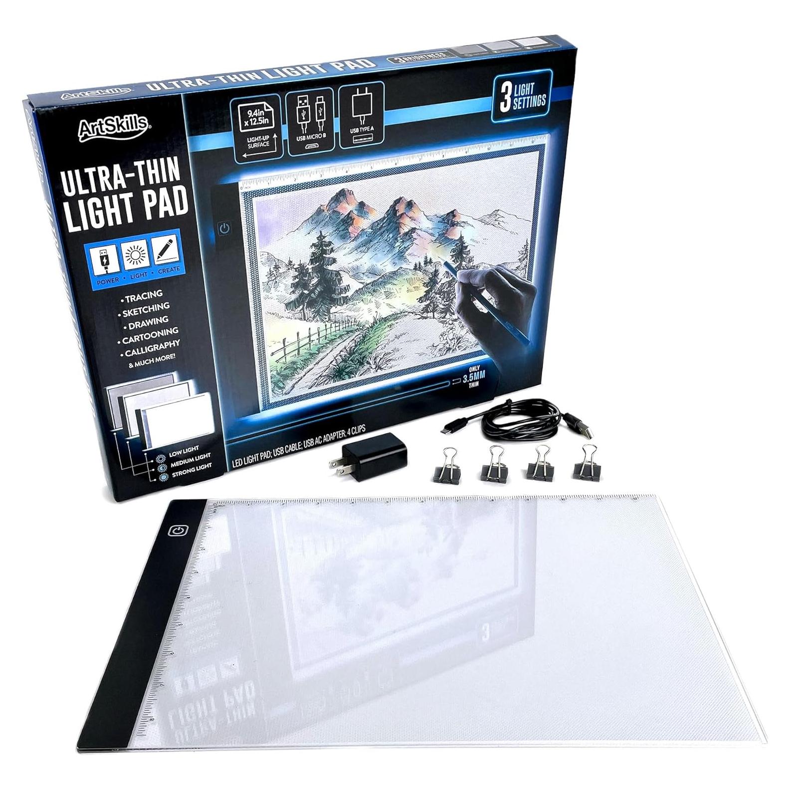 Almohadilla de Luz LED ArtSkills A4 Ultra Delgado USB 3 Modos