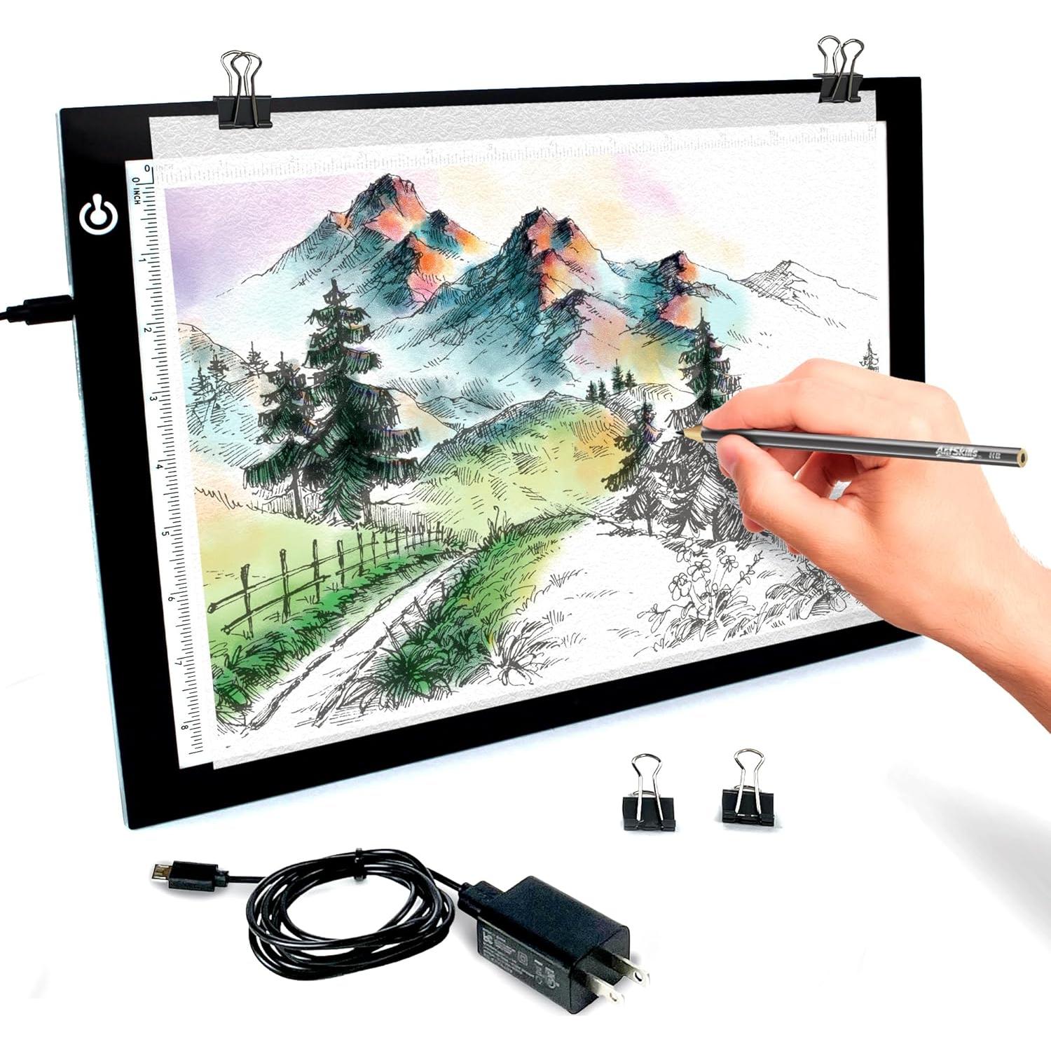 Almohadilla de Luz LED ArtSkills A4 Ultra Delgado USB 3 Modos