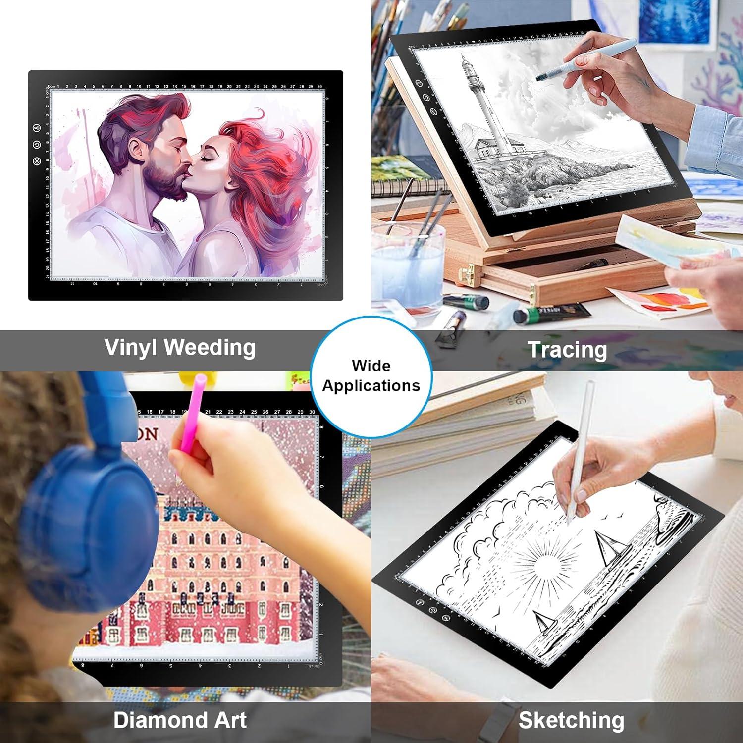 Tablero de Luz A4 XVV LED con 3 Modos y 8 Niveles de Brillo