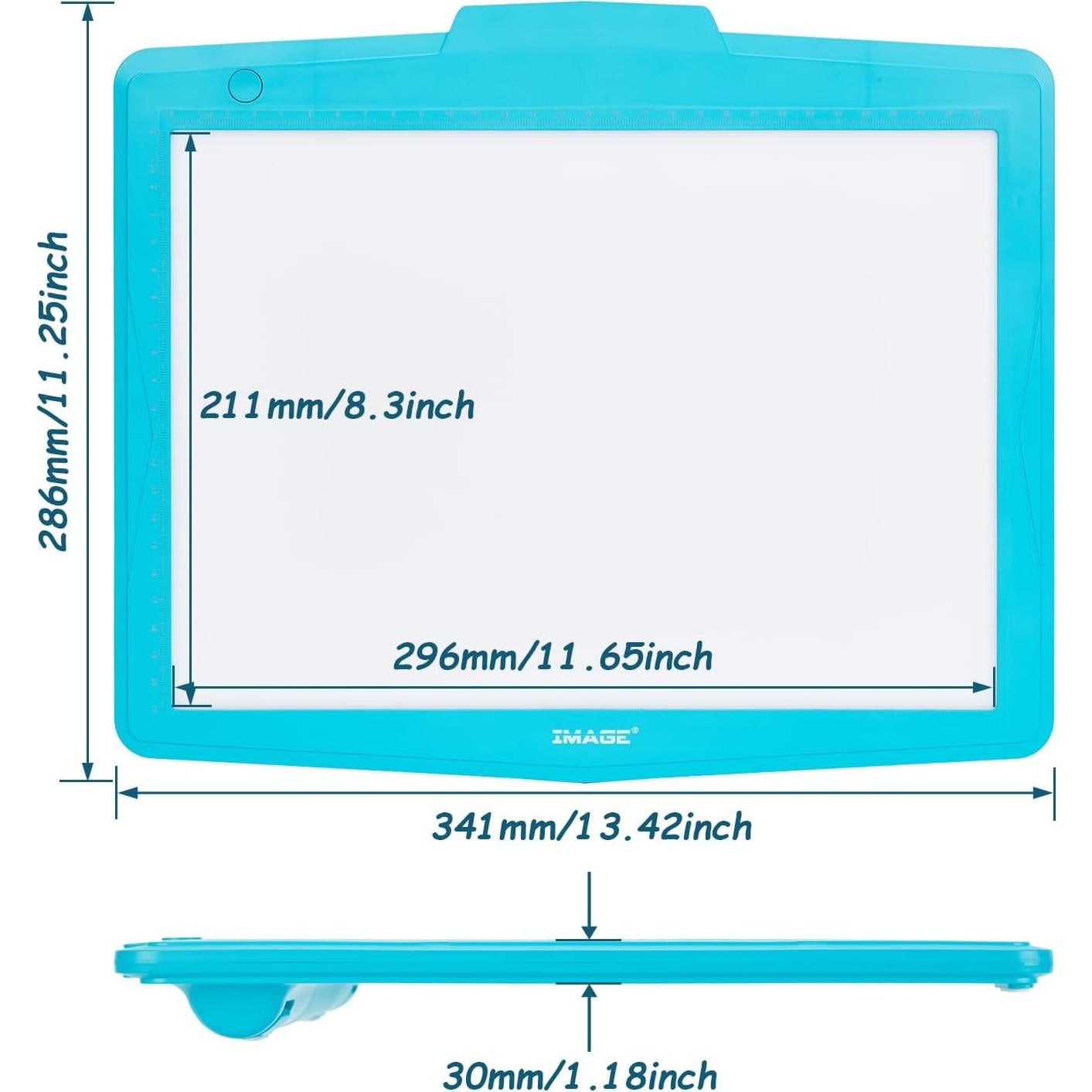 Pad de Trazado LED A4 IMAGE Azul, Tableta de Dibujo Recargable