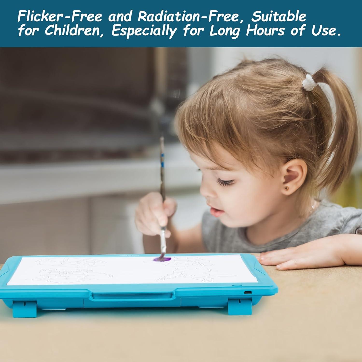 Pad de Trazado LED A4 IMAGE Azul, Tableta de Dibujo Recargable