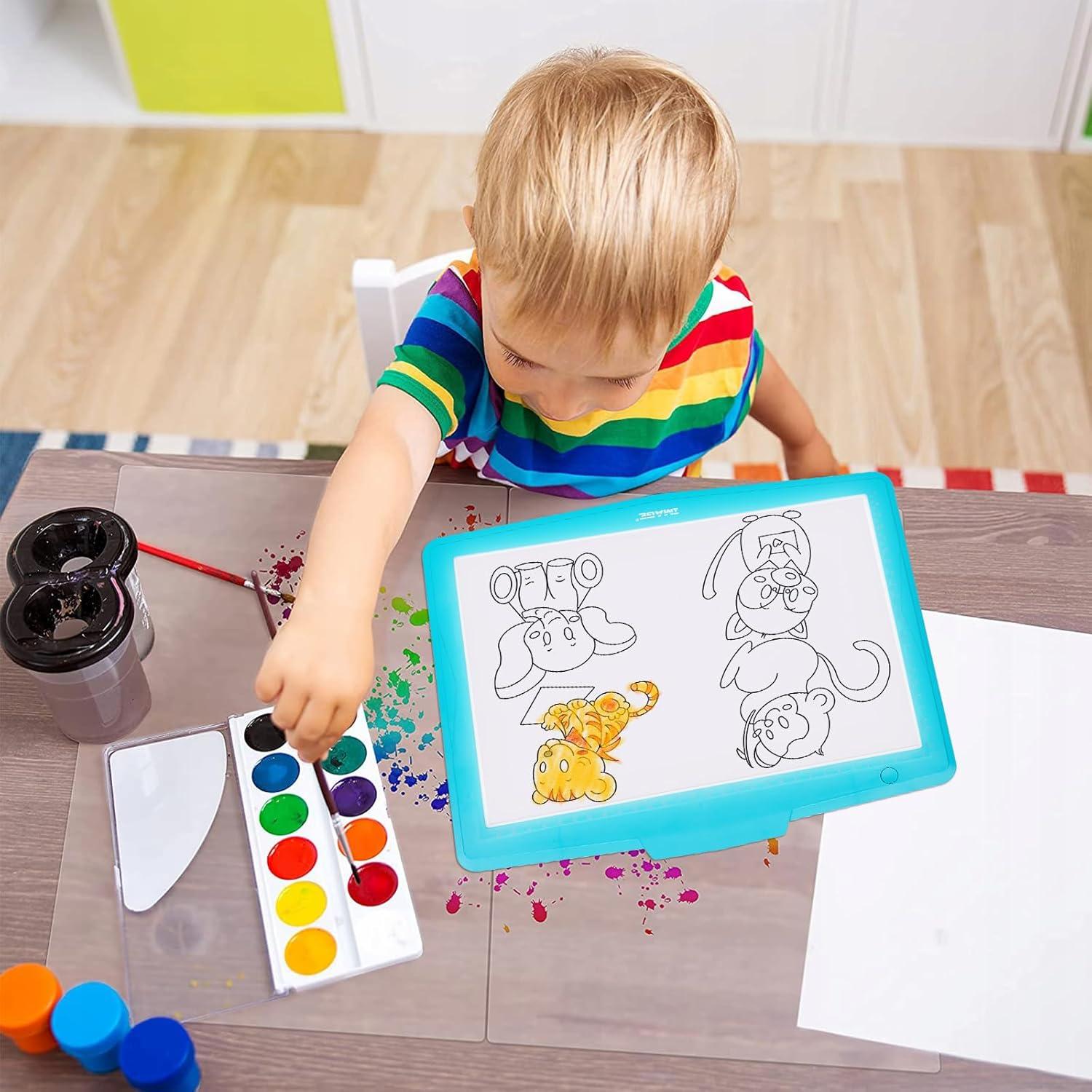 Pad de Trazado LED A4 IMAGE Azul, Tableta de Dibujo Recargable