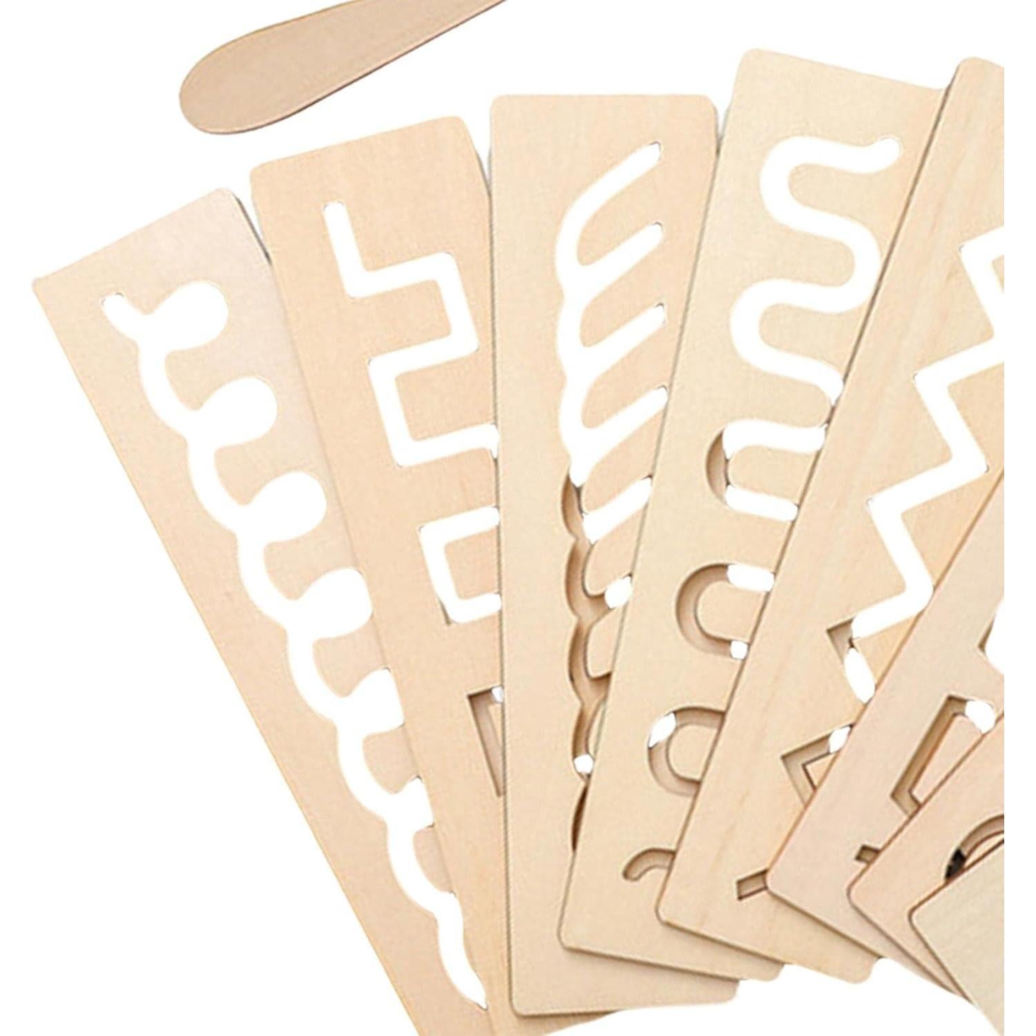 Tablero de Trazado de Madera Montessori 20x5cm para Niños