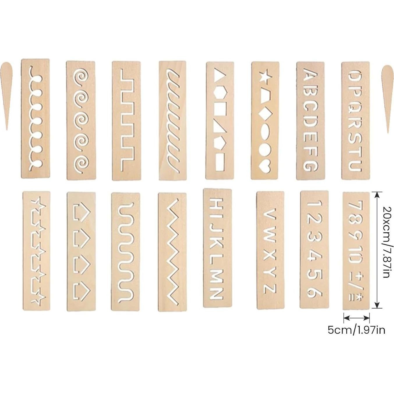 Tablero de Trazado de Madera Montessori 20x5cm para Niños
