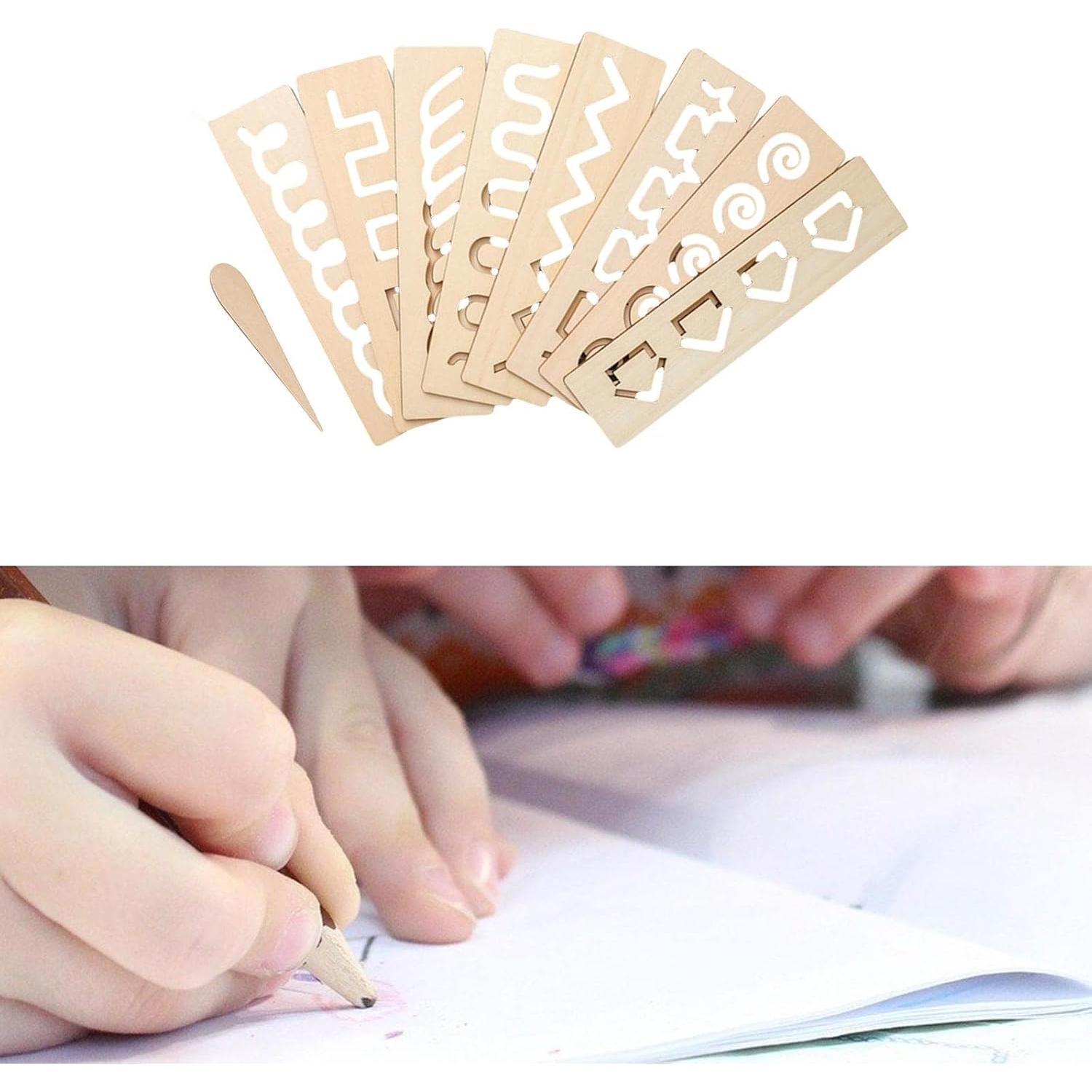 Tablero de Trazado de Madera Montessori 20x5cm para Niños