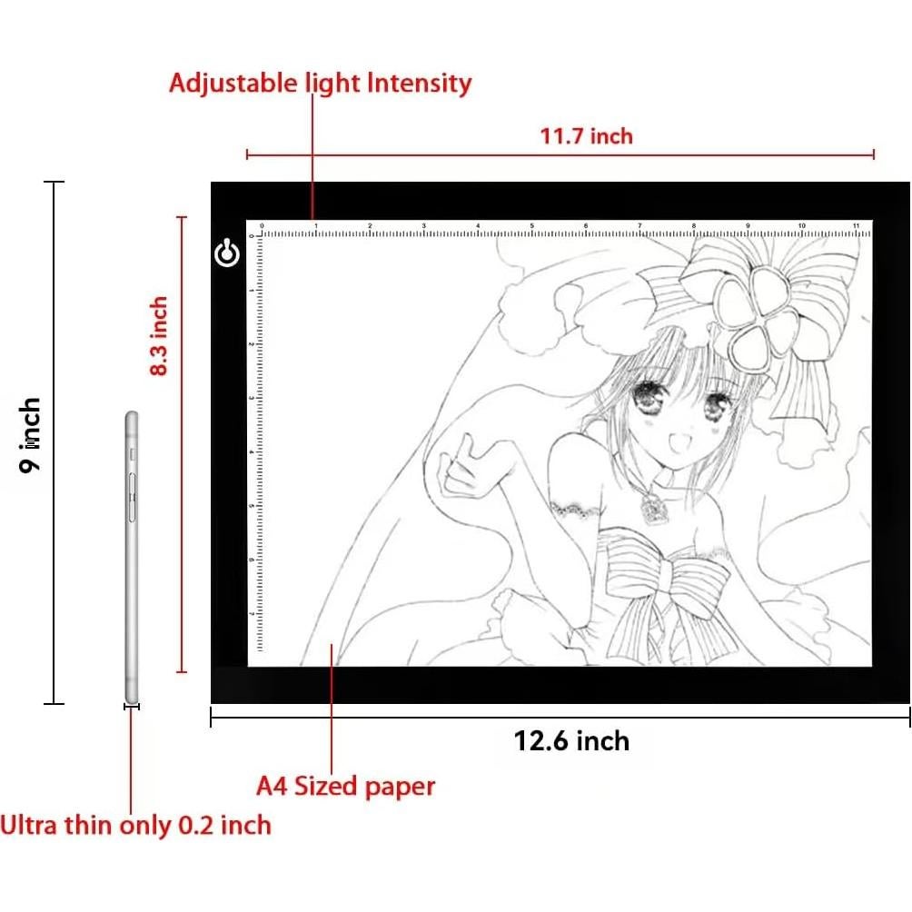 Caja de Luz LED Portátil A4 LitEnergy para Trazar USB