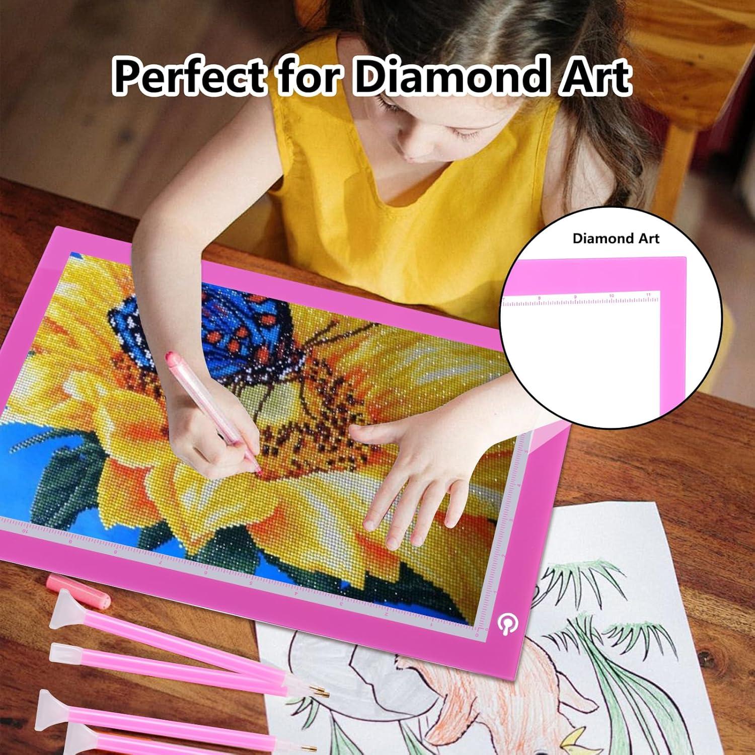 Mesa de Luz A4 NXENTC LED Rosa Ultra Fina Brillo Ajustable