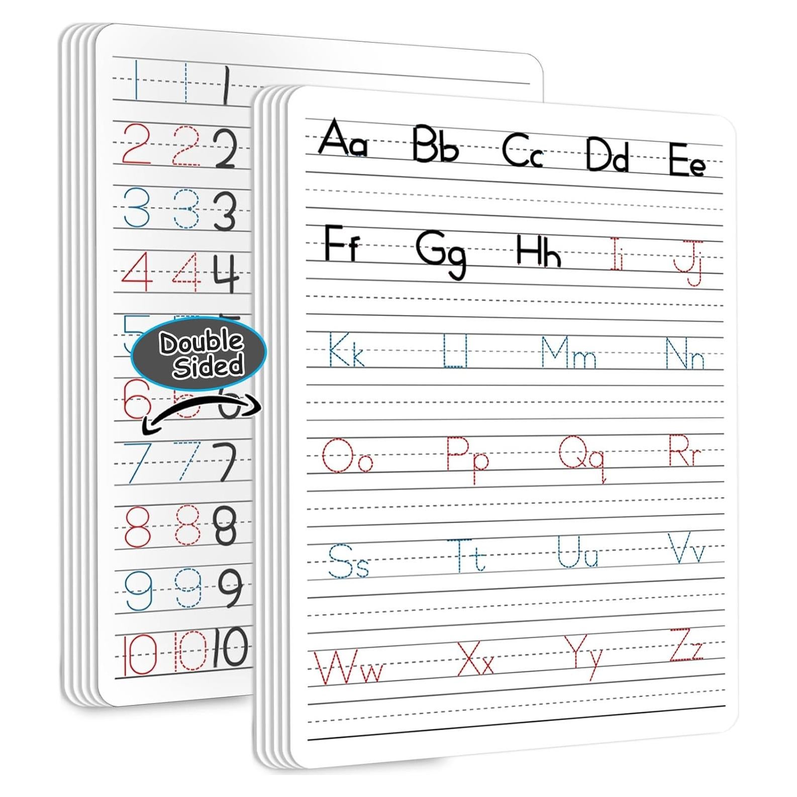 24 Pizarras Borrables Naozinebi Doble Cara 30x22 cm para Niños