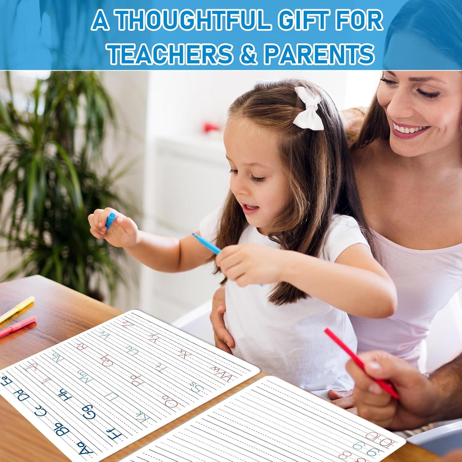 24 Pizarras Borrables Naozinebi Doble Cara 30x22 cm para Niños