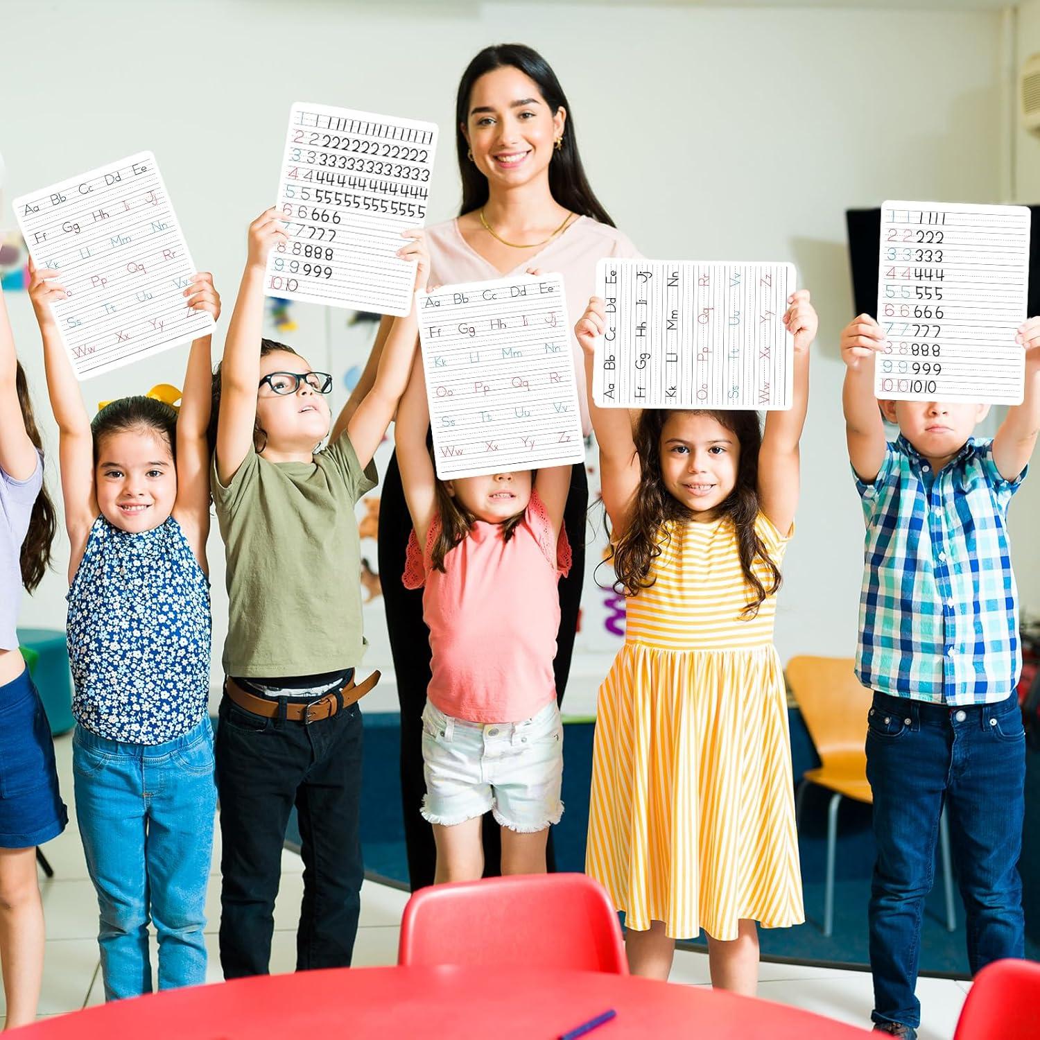 24 Pizarras Borrables Naozinebi Doble Cara 30x22 cm para Niños