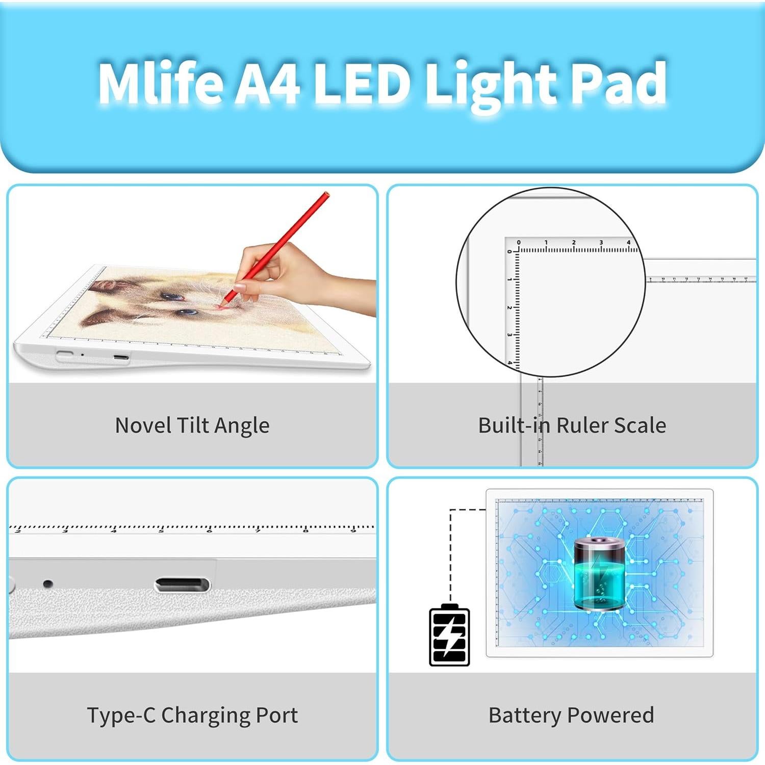 Caja de Luz LED Recargable Mlife A4 para Calcar Vinilo