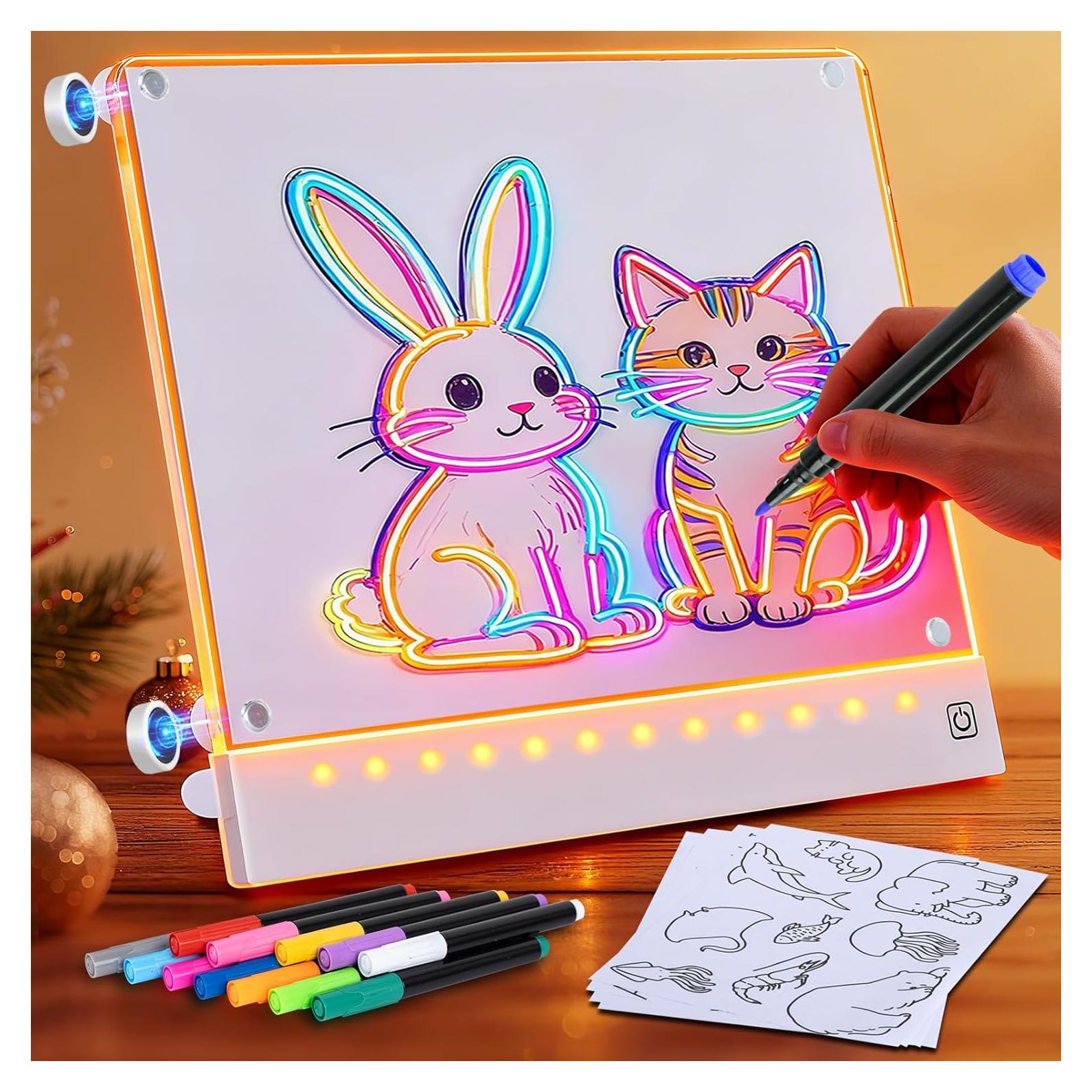 Tablero de Dibujo LED Yecuip Recargable 29.7x21 cm 7 Colores