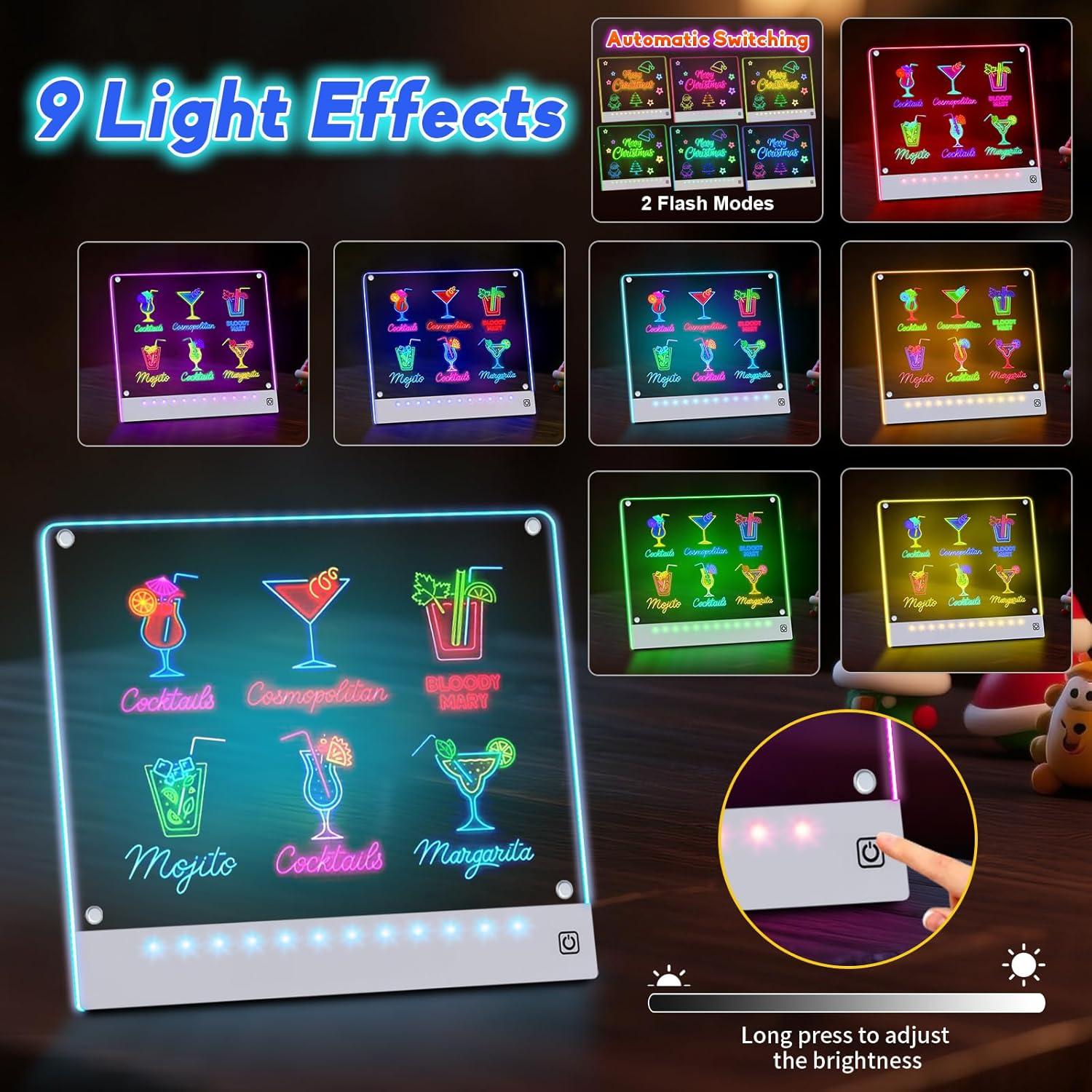 Tablero de Dibujo LED Yecuip Recargable 29.7x21 cm 7 Colores