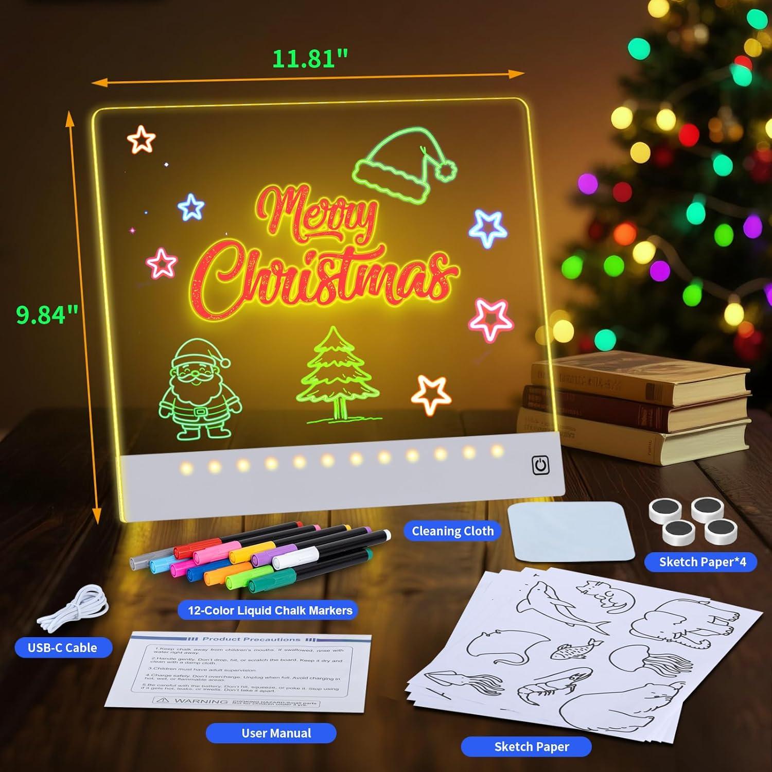 Tablero de Dibujo LED Yecuip Recargable 29.7x21 cm 7 Colores