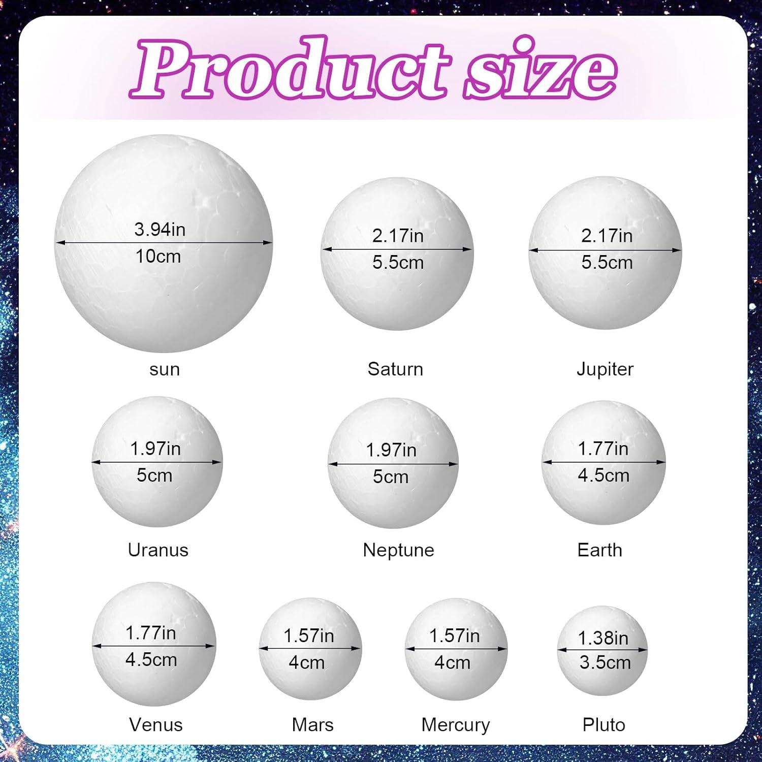 Kit Modelo Sistema Solar DIY Innconee 10 Bolas Espuma LED