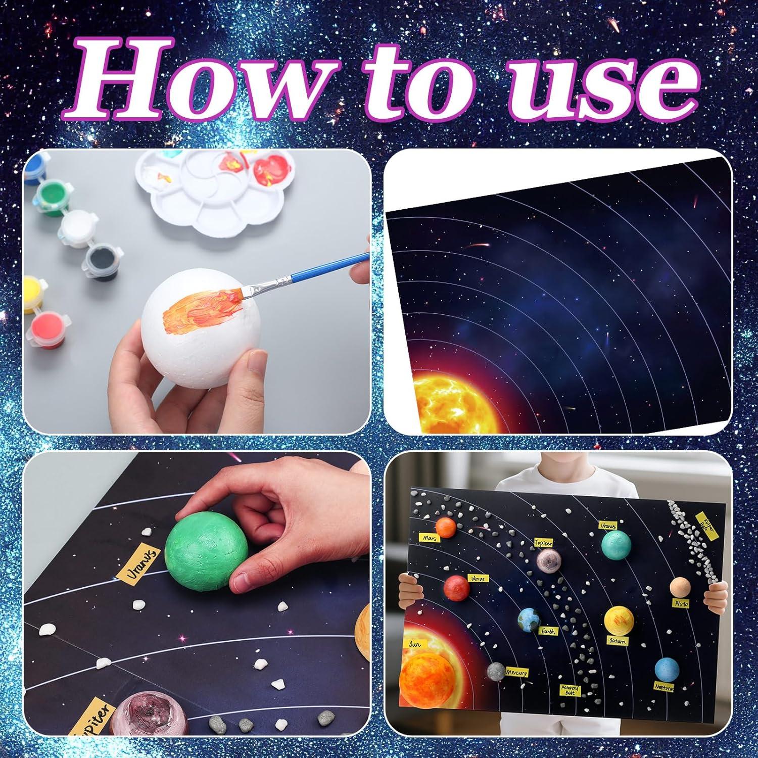 Kit Modelo Sistema Solar DIY Innconee 10 Bolas Espuma LED