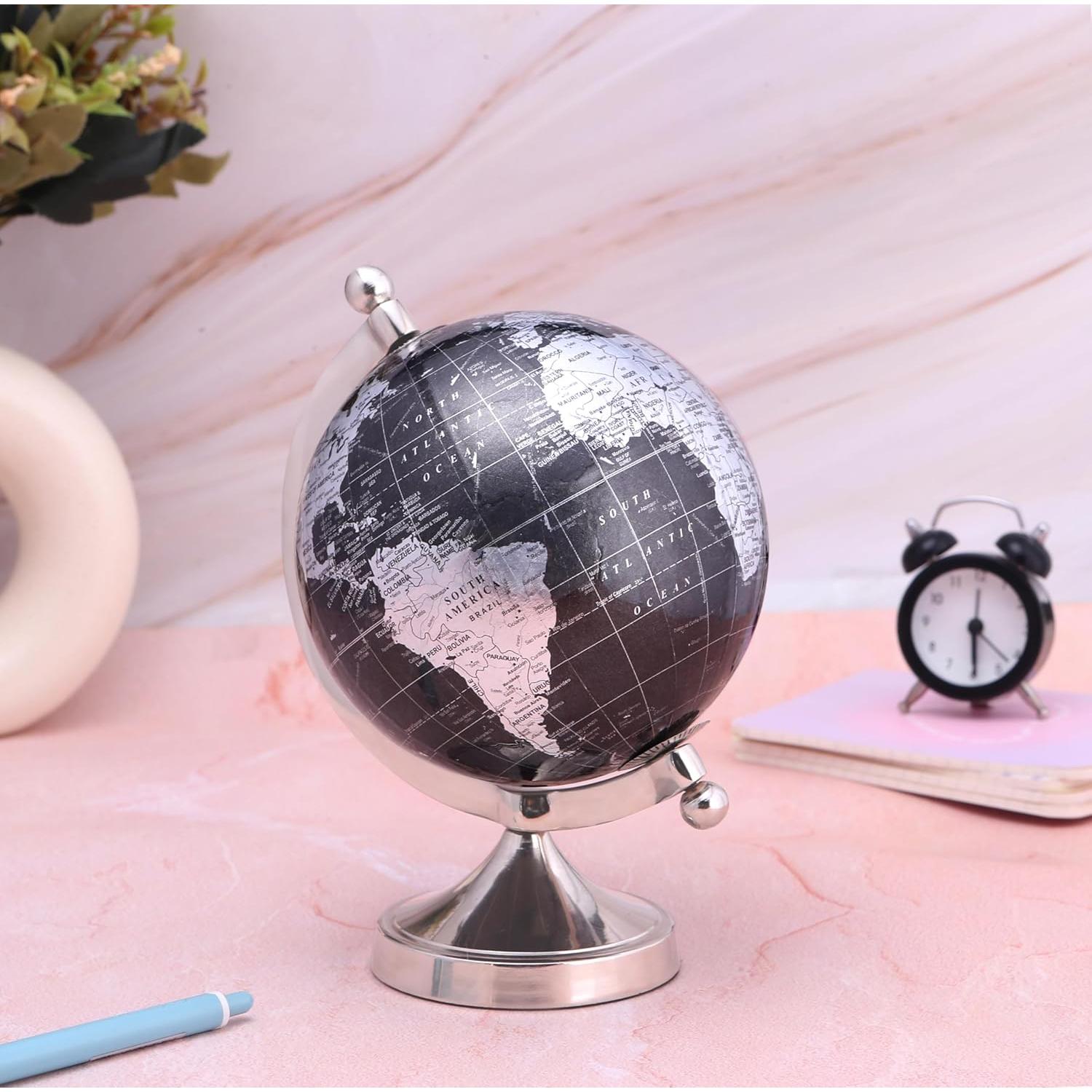 Globo Terráqueo Decorativo Rely+ 5" con Soporte de Metal