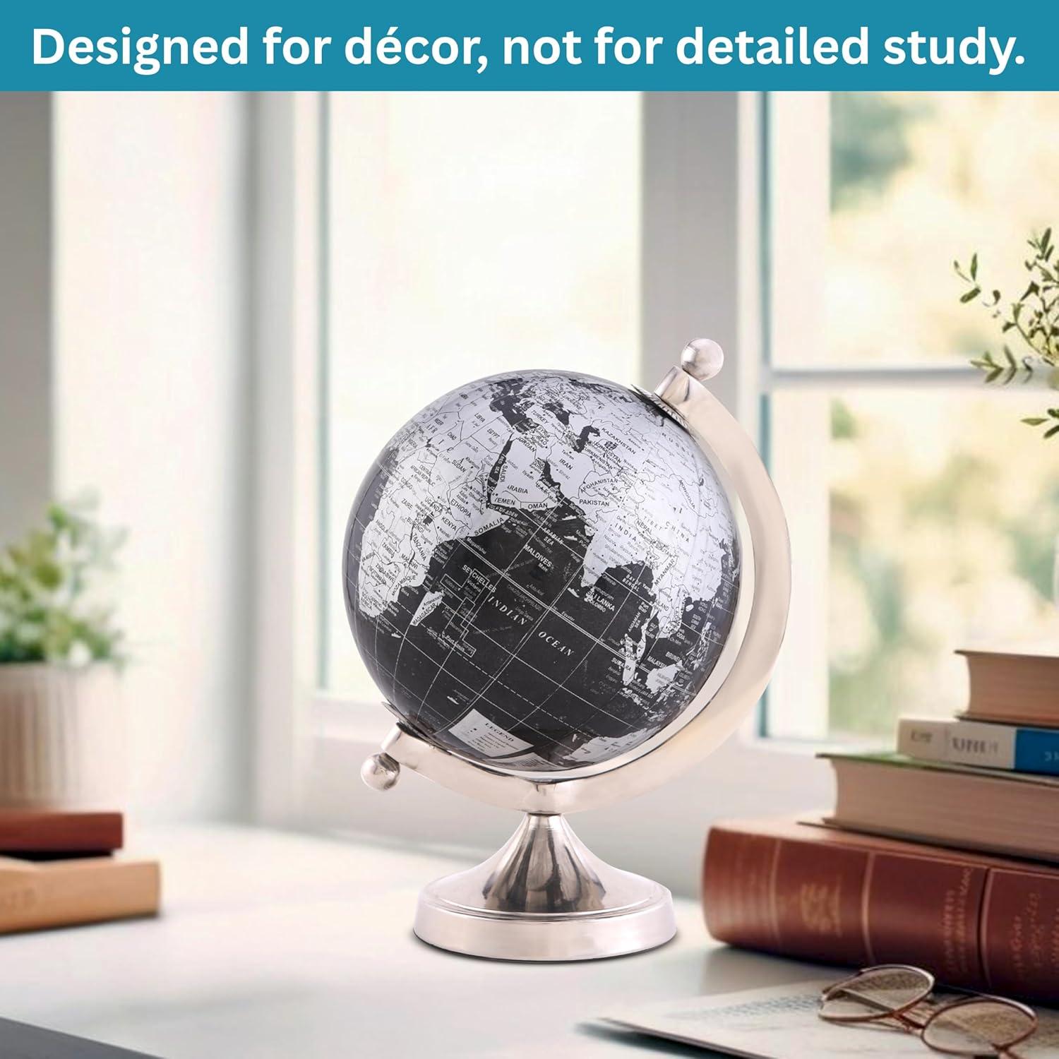 Globo Terráqueo Decorativo Rely+ 5" con Soporte de Metal