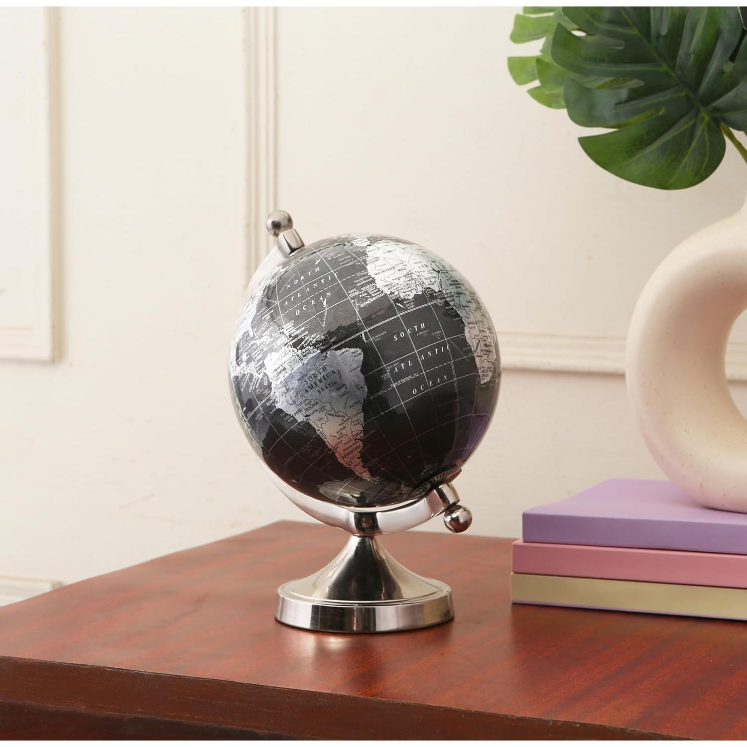 Globo Terráqueo Decorativo Rely+ 5" con Soporte de Metal