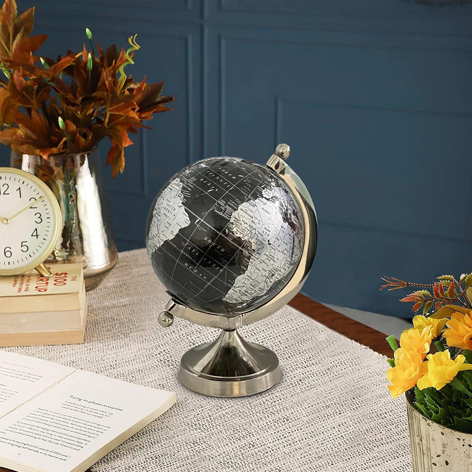 Globo Terráqueo Decorativo Rely+ 5" con Soporte de Metal