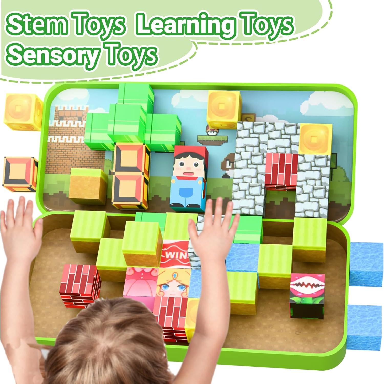 Bloques Magnéticos JUBSKIE 35 Piezas Set de Aprendizaje STEM