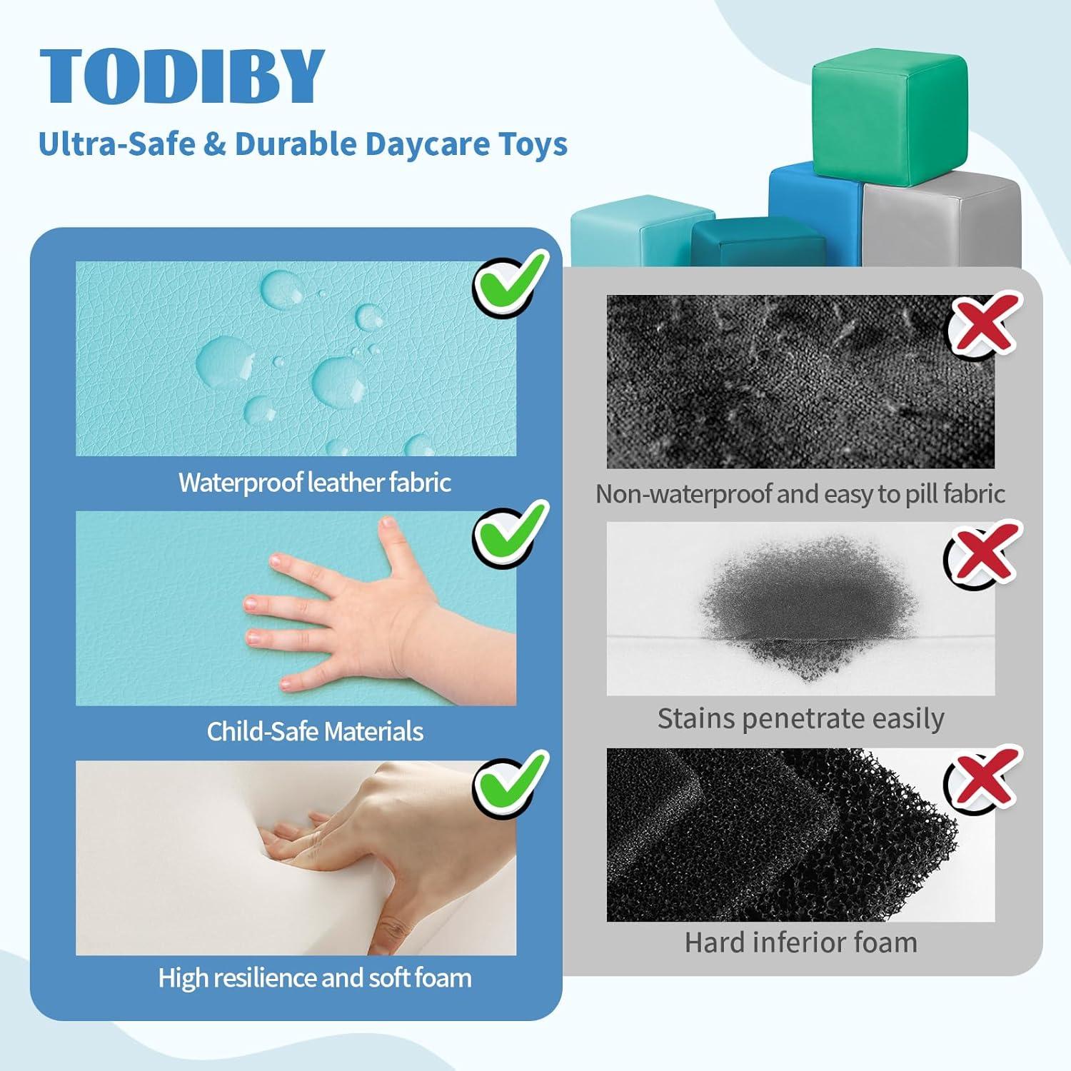 Bloques de Construcción de Espuma TODIBY 12 Piezas para Niños