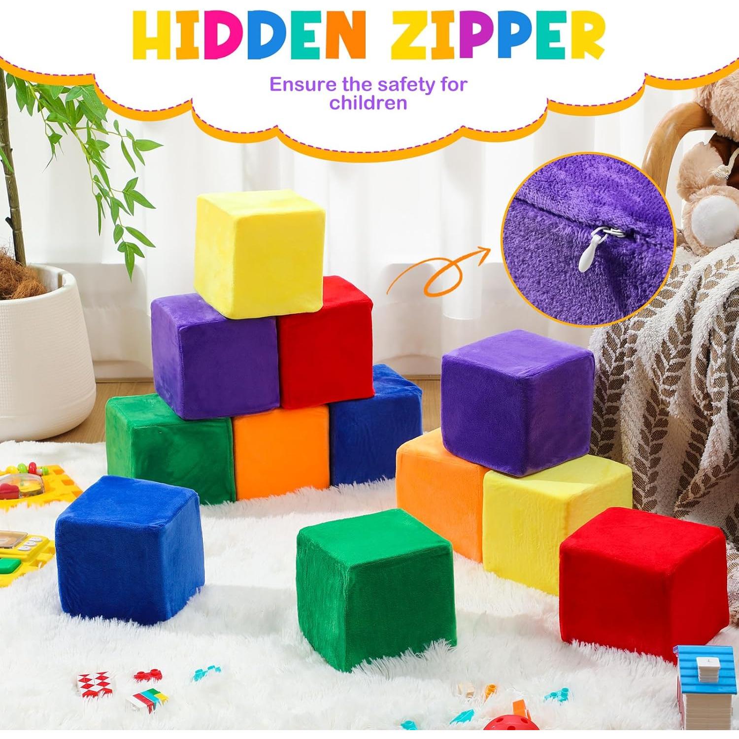 12 Bloques de Construcción de Espuma Vercraft 14 cm Coloridos