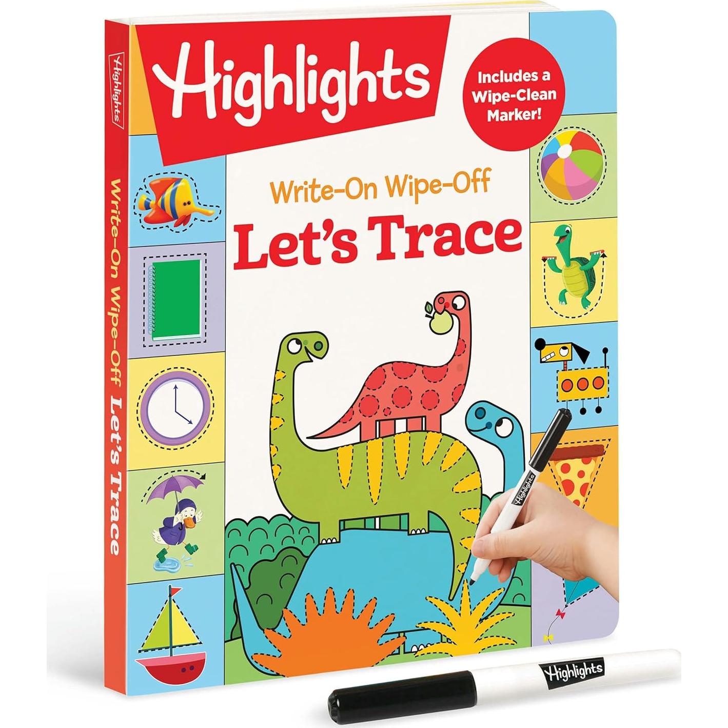 Write-On Wipe-Off Let's Trace: Dry Erase Letter Tracing Workbook for Kids, Wipe Clean Activity Book with Marker (Highlights™ Write-On Wipe-Off Fun to Learn Activity Books)