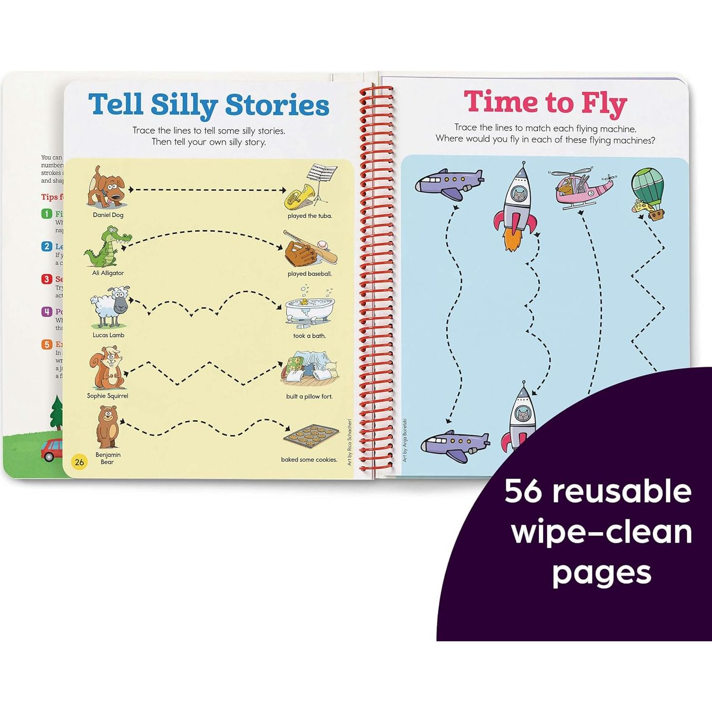 Write-On Wipe-Off Let's Trace: Dry Erase Letter Tracing Workbook for Kids, Wipe Clean Activity Book with Marker (Highlights™ Write-On Wipe-Off Fun to Learn Activity Books)