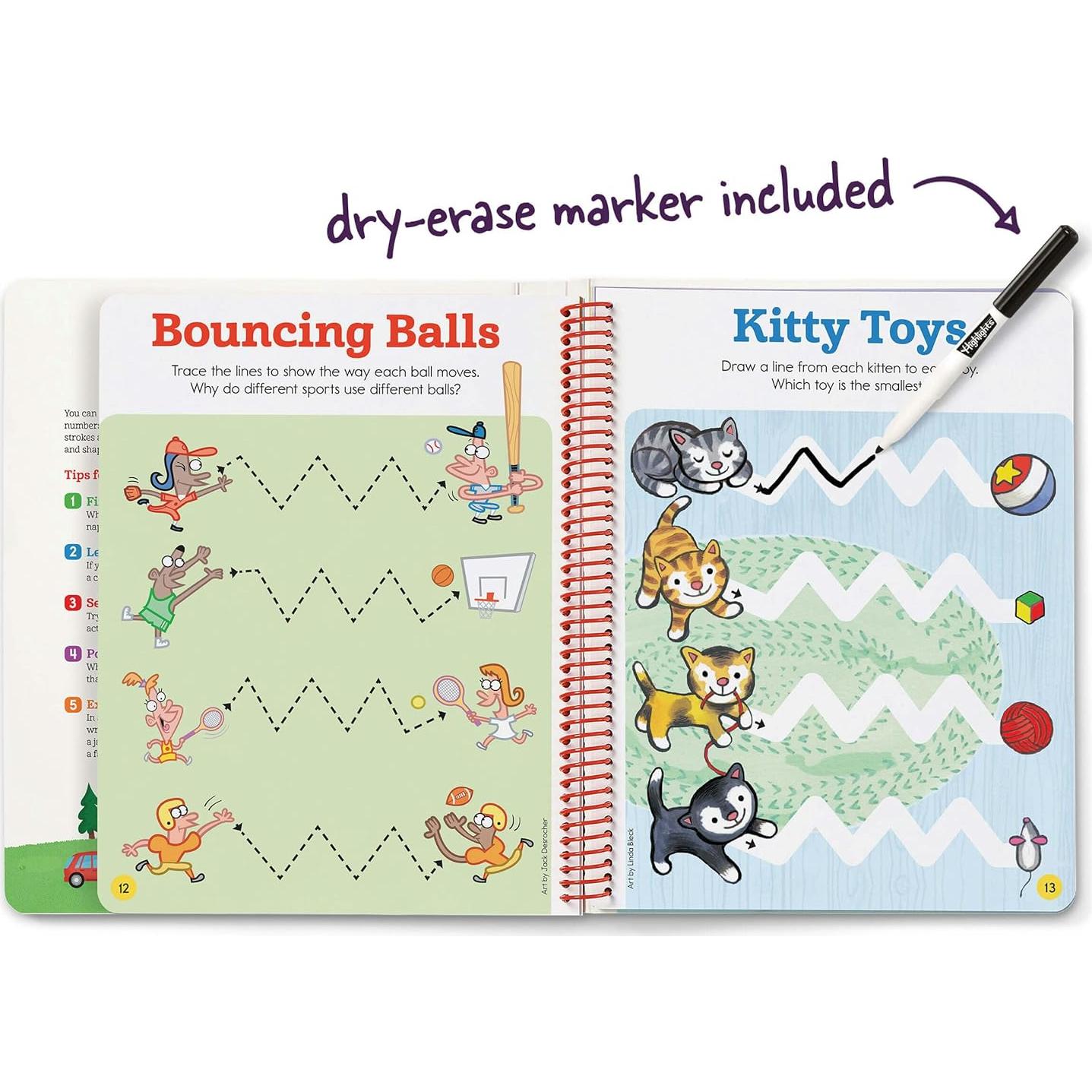 Write-On Wipe-Off Let's Trace: Dry Erase Letter Tracing Workbook for Kids, Wipe Clean Activity Book with Marker (Highlights™ Write-On Wipe-Off Fun to Learn Activity Books)
