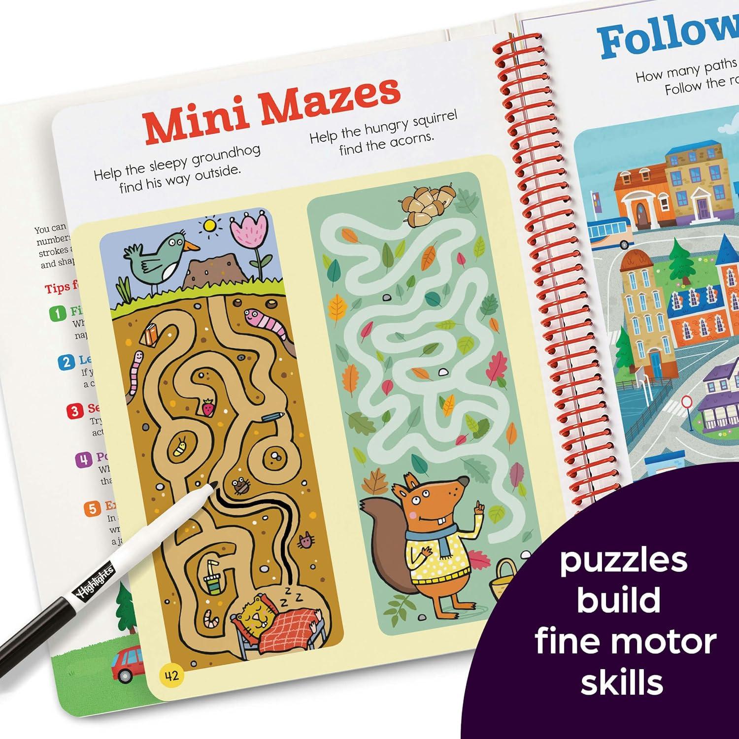 Write-On Wipe-Off Let's Trace: Dry Erase Letter Tracing Workbook for Kids, Wipe Clean Activity Book with Marker (Highlights™ Write-On Wipe-Off Fun to Learn Activity Books)