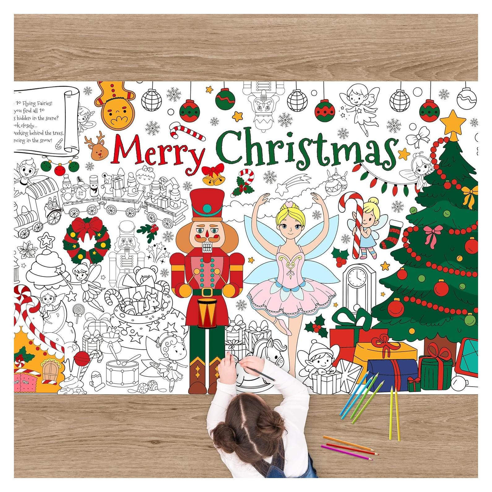 Póster para Colorear Gigante Selorin Bailarina Cascanueces 139x75cm