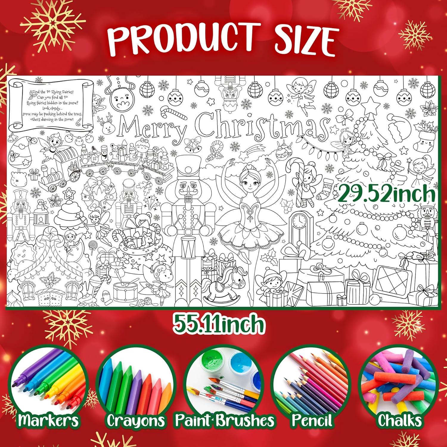 Póster para Colorear Gigante Selorin Bailarina Cascanueces 139x75cm