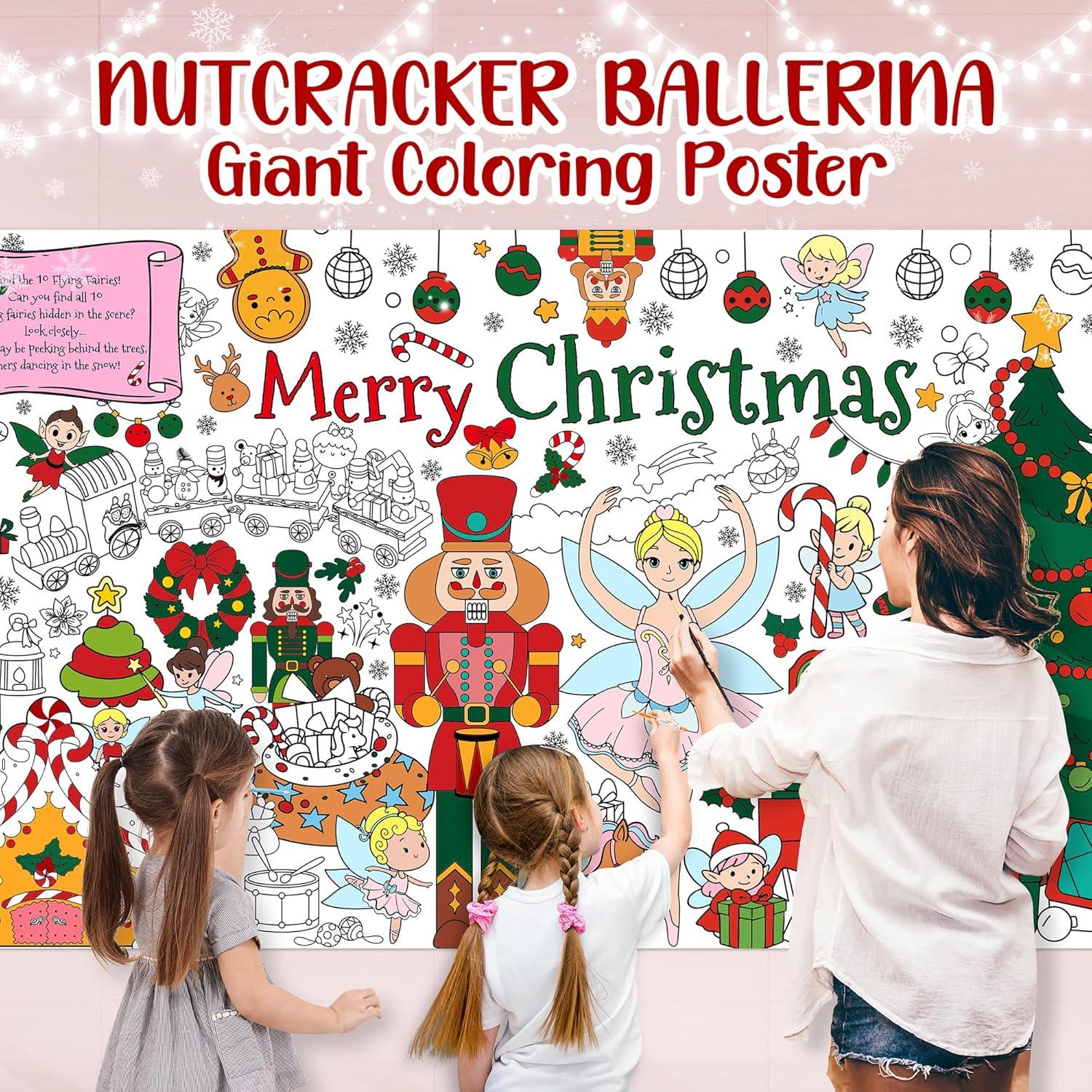 Póster para Colorear Gigante Selorin Bailarina Cascanueces 139x75cm