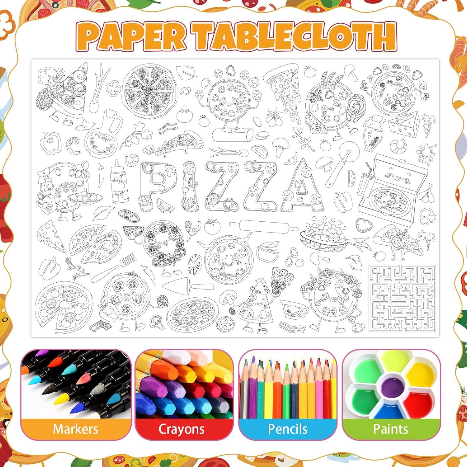 Póster para Colorear Gigante Pizza TagreSpike 110x75 cm