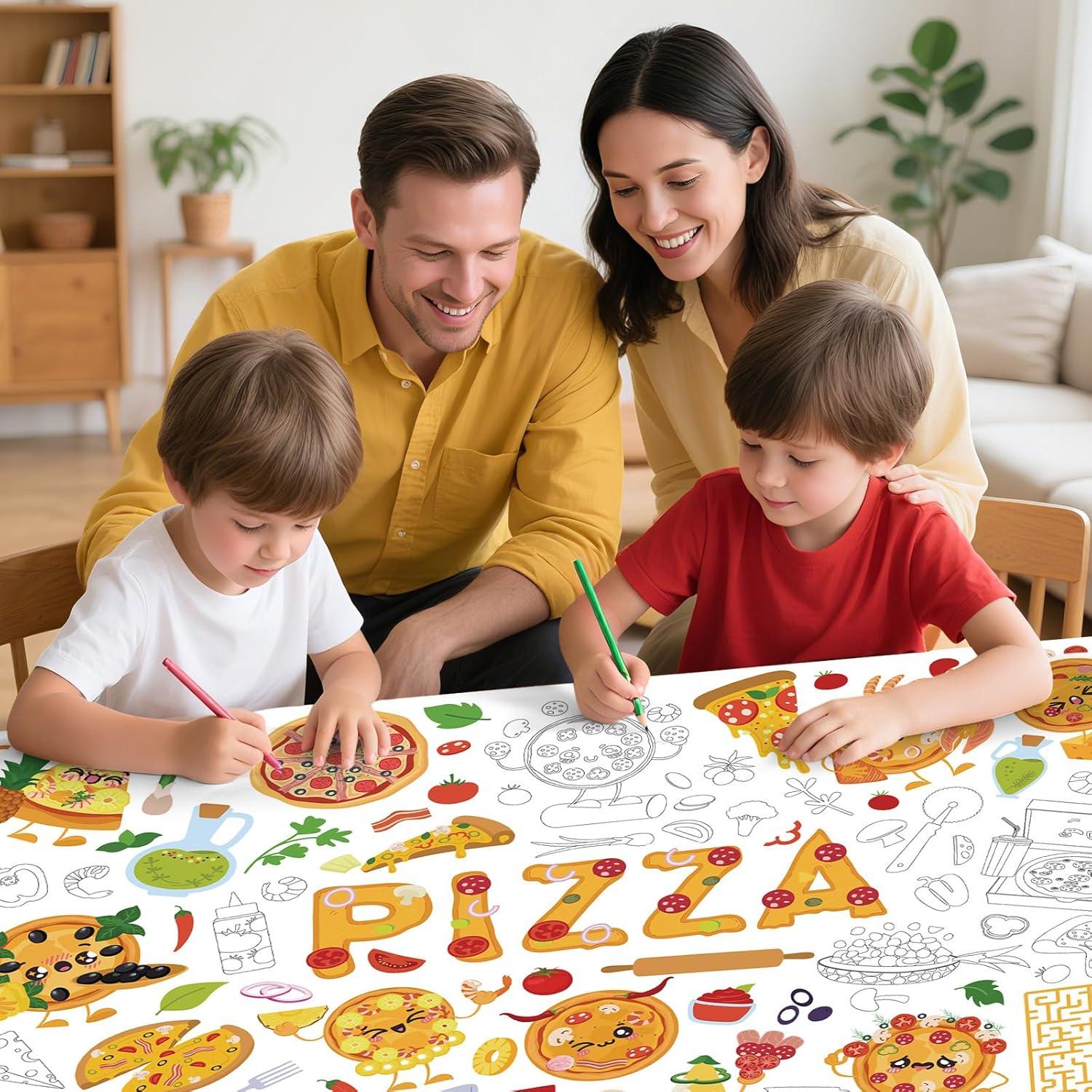 Póster para Colorear Gigante Pizza TagreSpike 110x75 cm