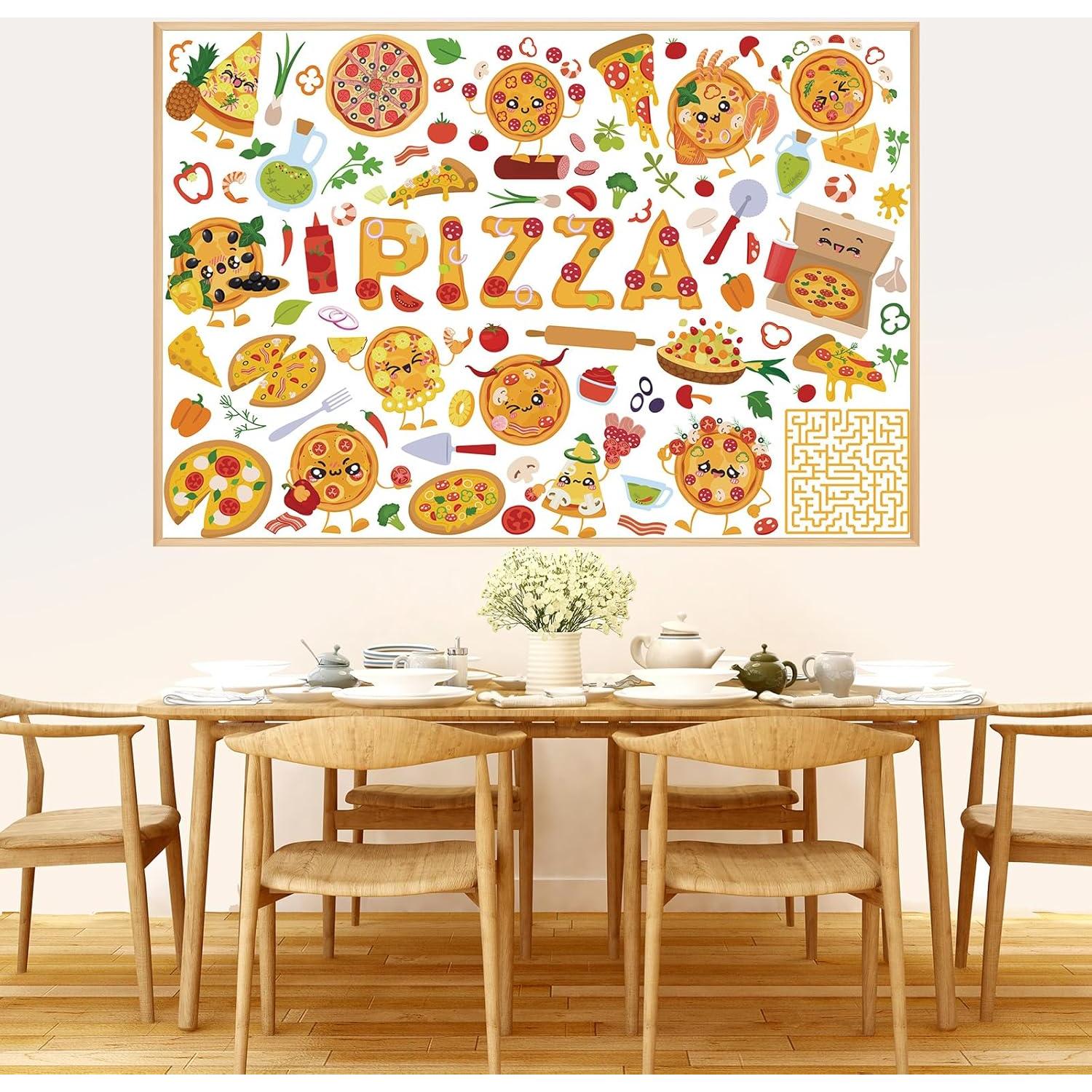 Póster para Colorear Gigante Pizza TagreSpike 110x75 cm