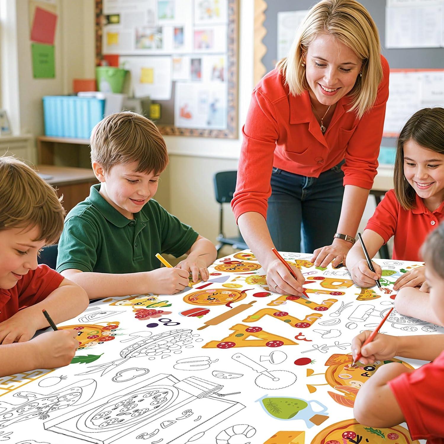 Póster para Colorear Gigante Pizza TagreSpike 110x75 cm